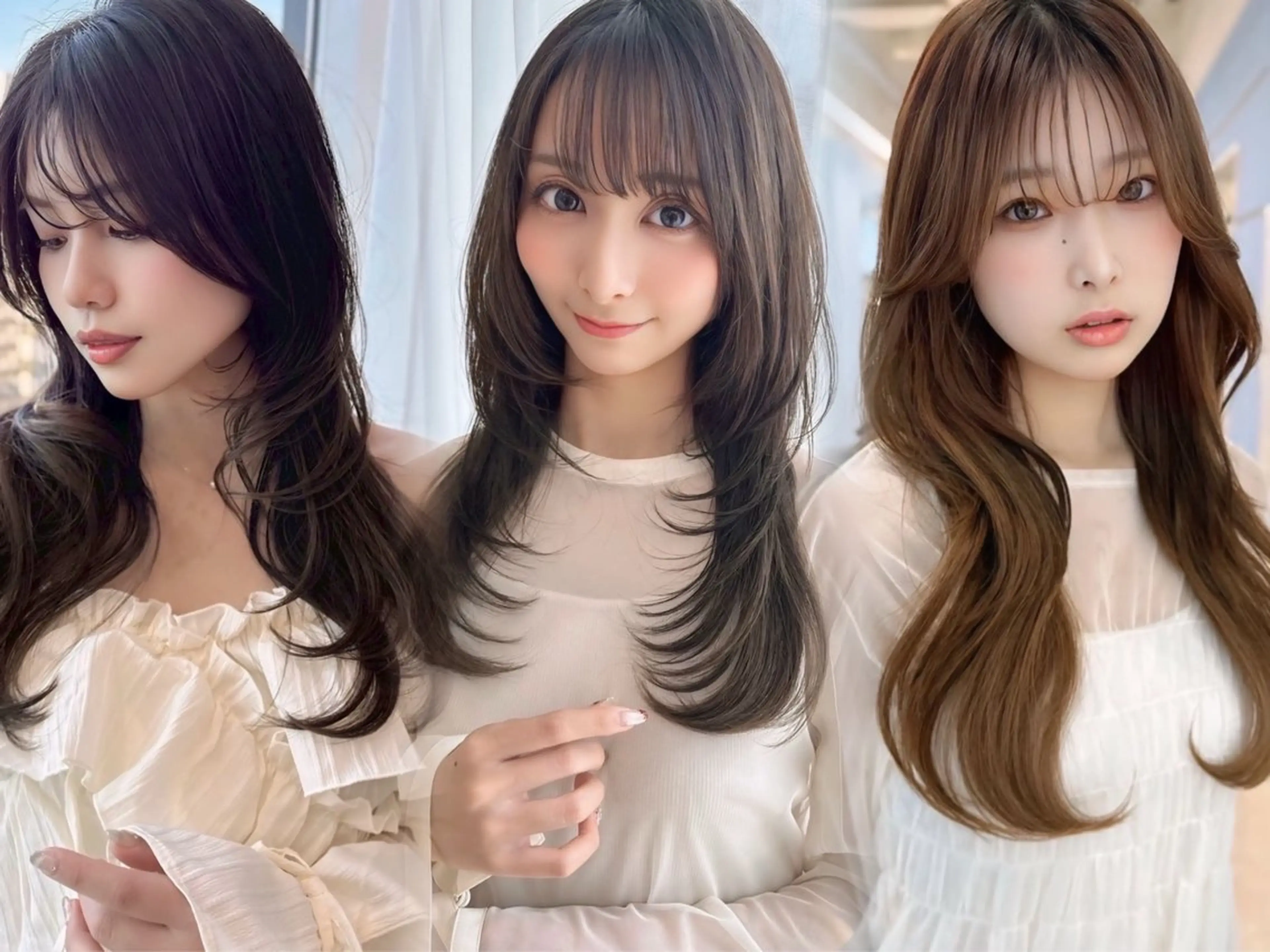 ロング カラー 透明感カラー 韓国風ヘア レイヤーカット カット ヘアカラー 大内 優介のヘアスタイル