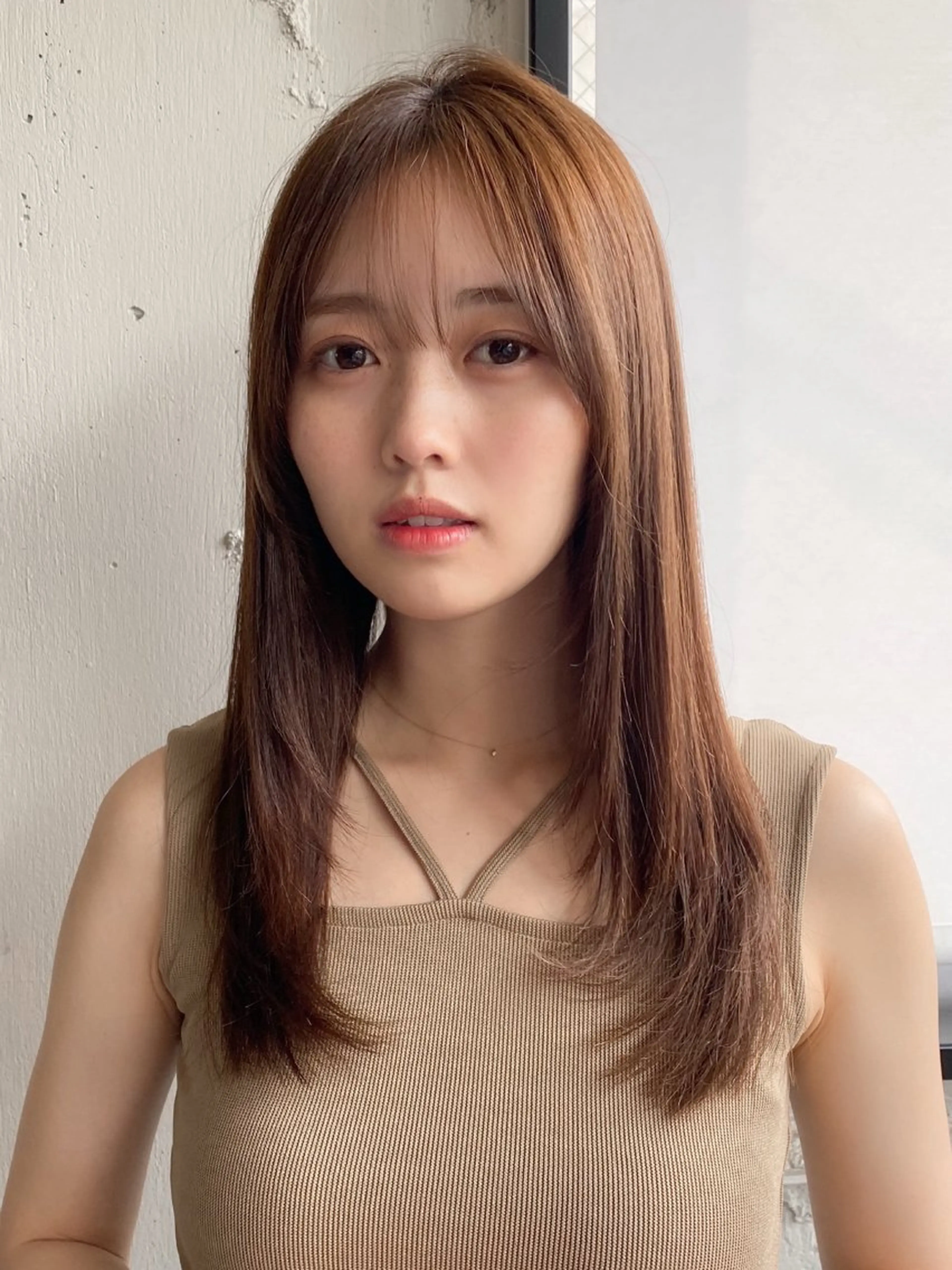 セミロング カラー レイヤーカット カット ヘアカラー トリートメント レイヤー×髪質改善✨ 渋谷/佐藤侑哉のヘアスタイル