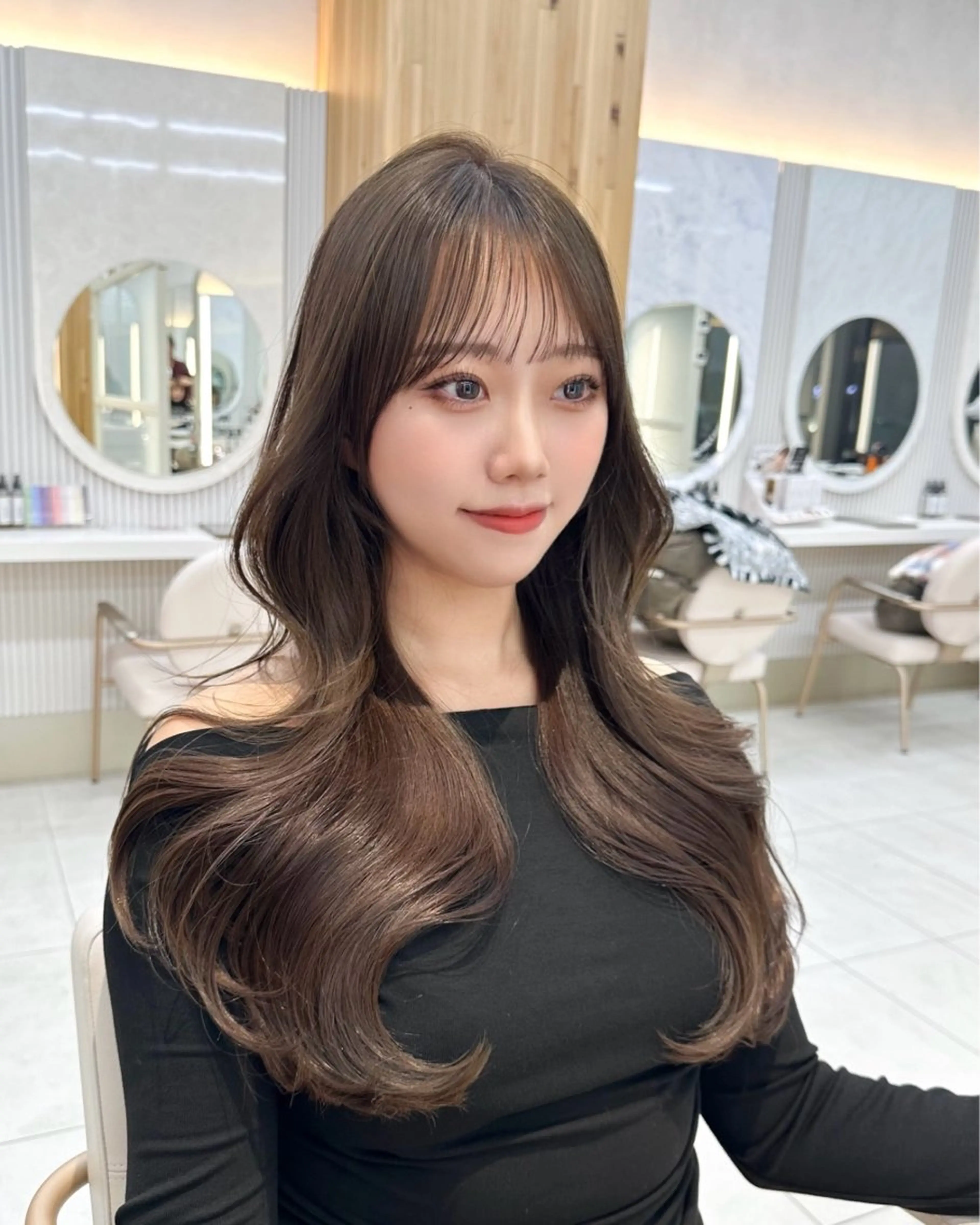 セミロング カラー カット ヘアカラー トリートメント 🇰🇷韓国風くびれ ヘア🇰🇷中村優大のヘアスタイル