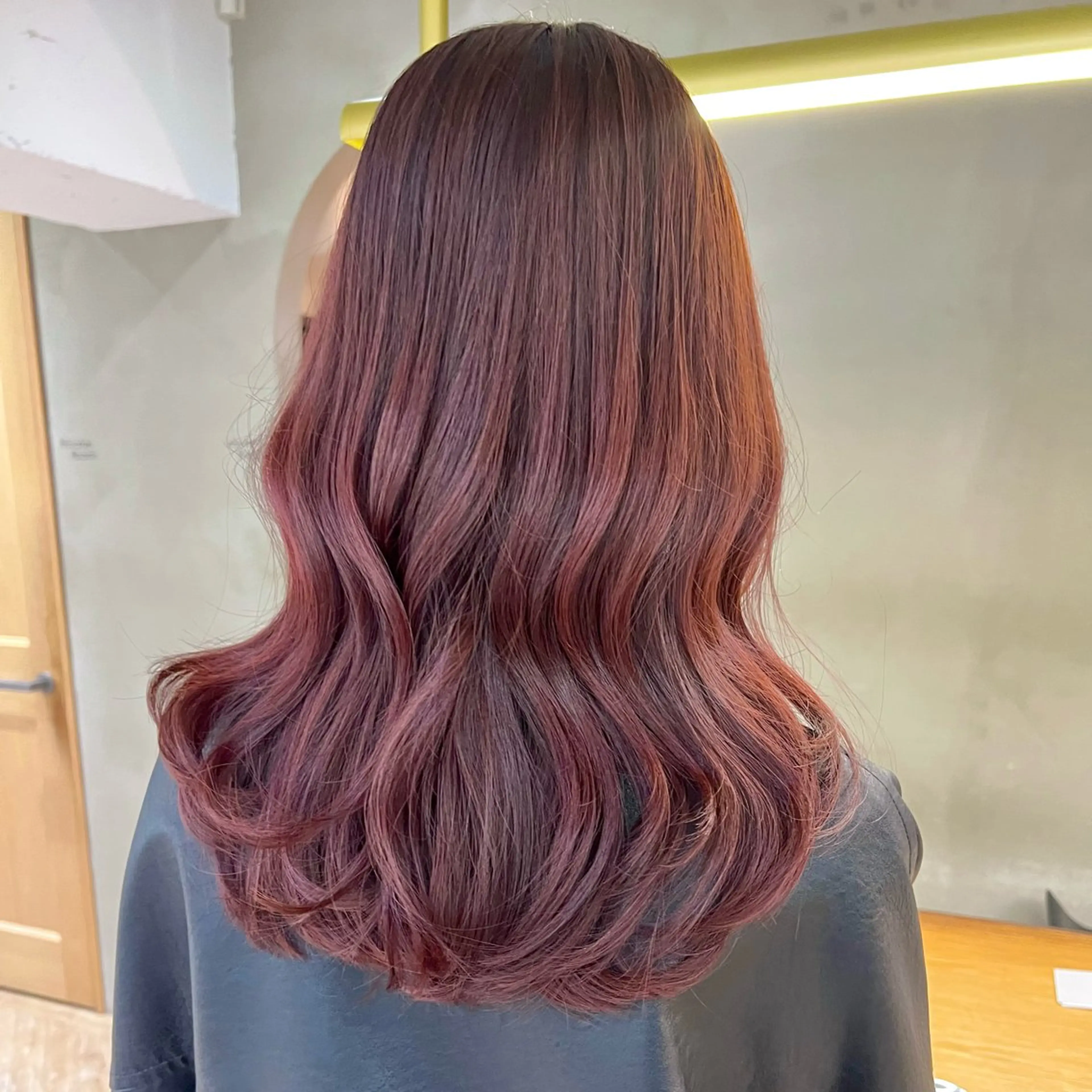 セミロング カラー ヘアカラー トリートメント レイヤーカット/暖色 カラー/mao🎀のヘアスタイル