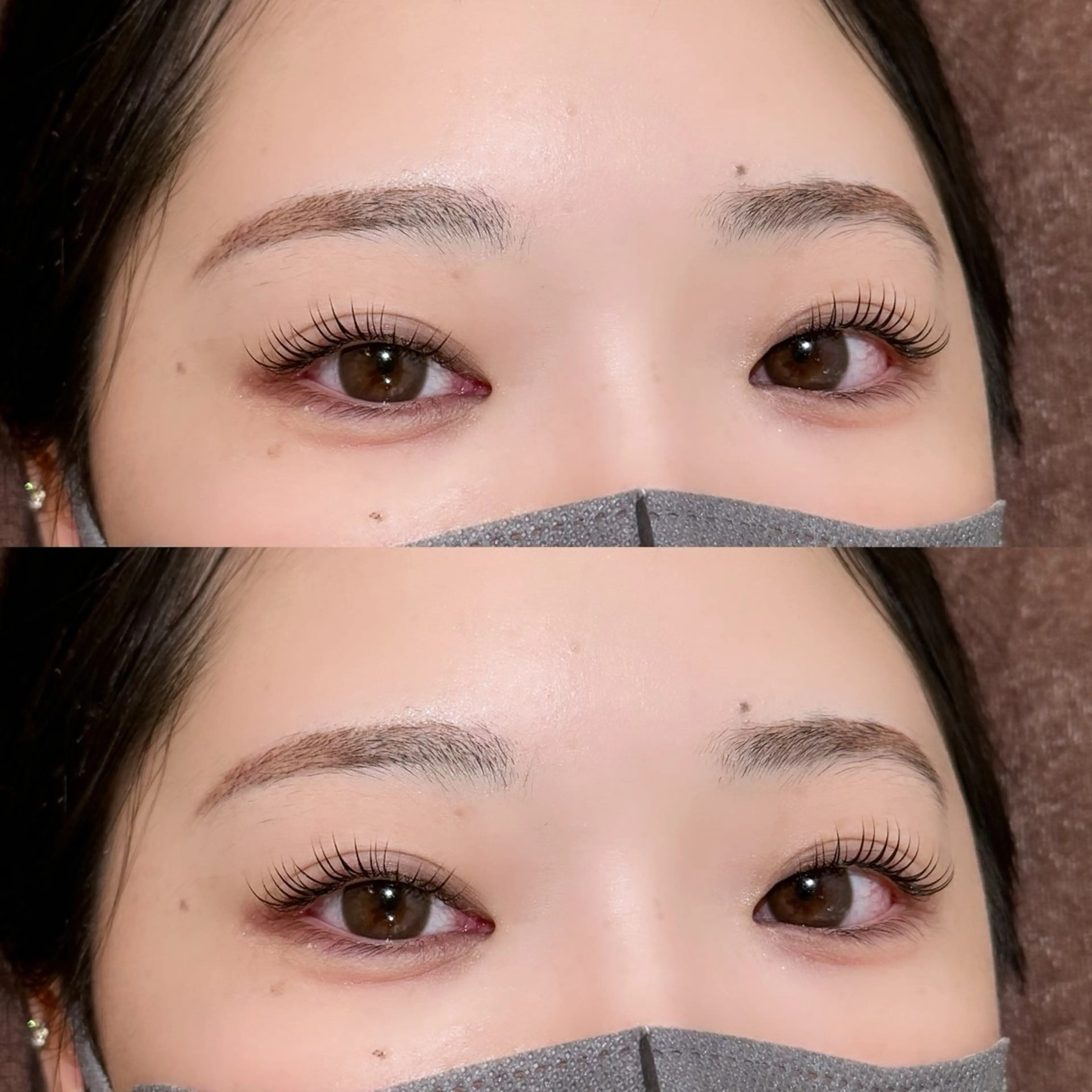 マツエク・マツパ まつげパーマ 透明感カラー/顔周り カット/レイヤーにかのヘアスタイル