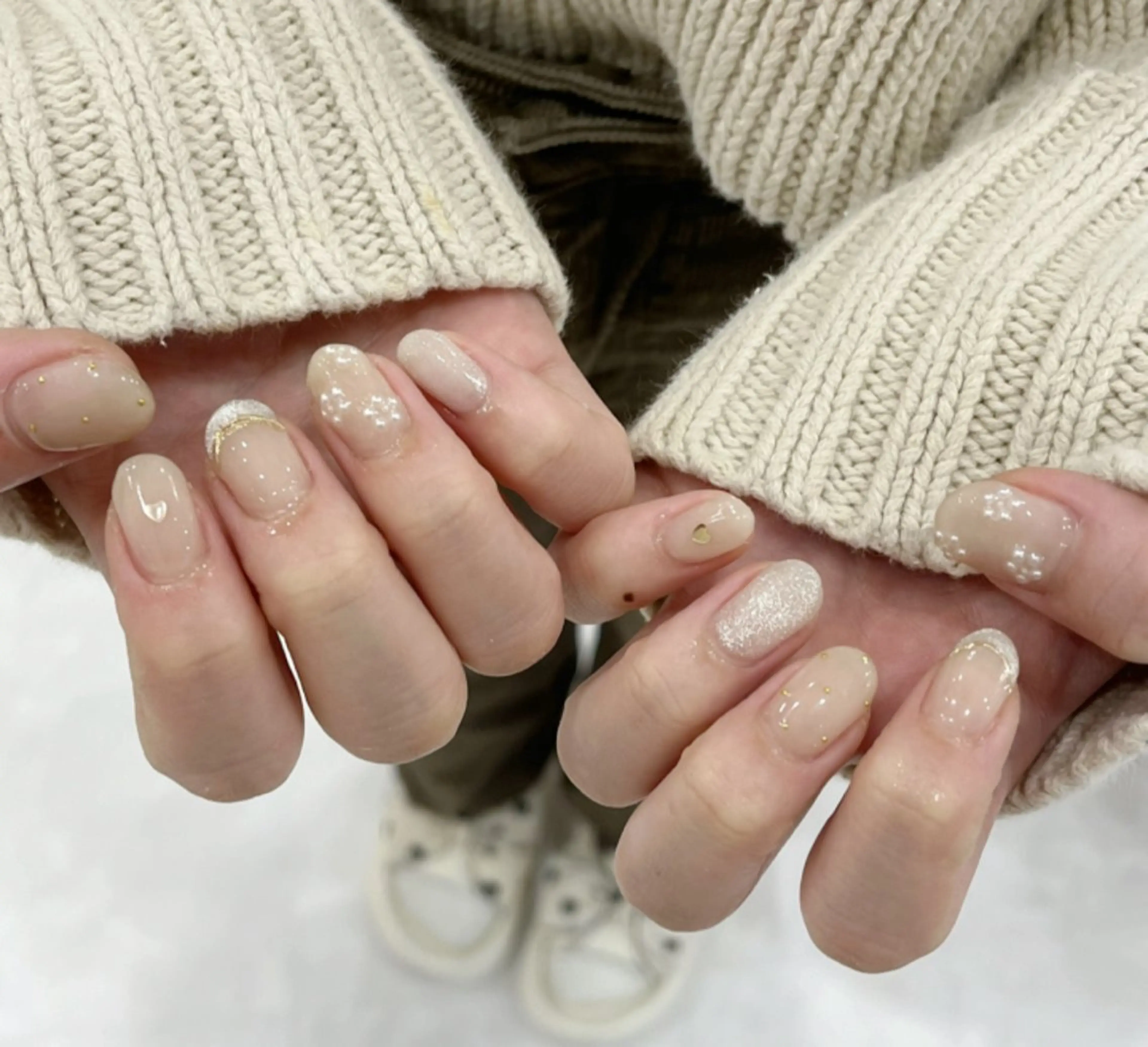 ネイル 長さ出し フットネイル ジェルネイル 韓国ネイル マグネットネイル #Amin所属・#Amin nail salonのネイルデザイン