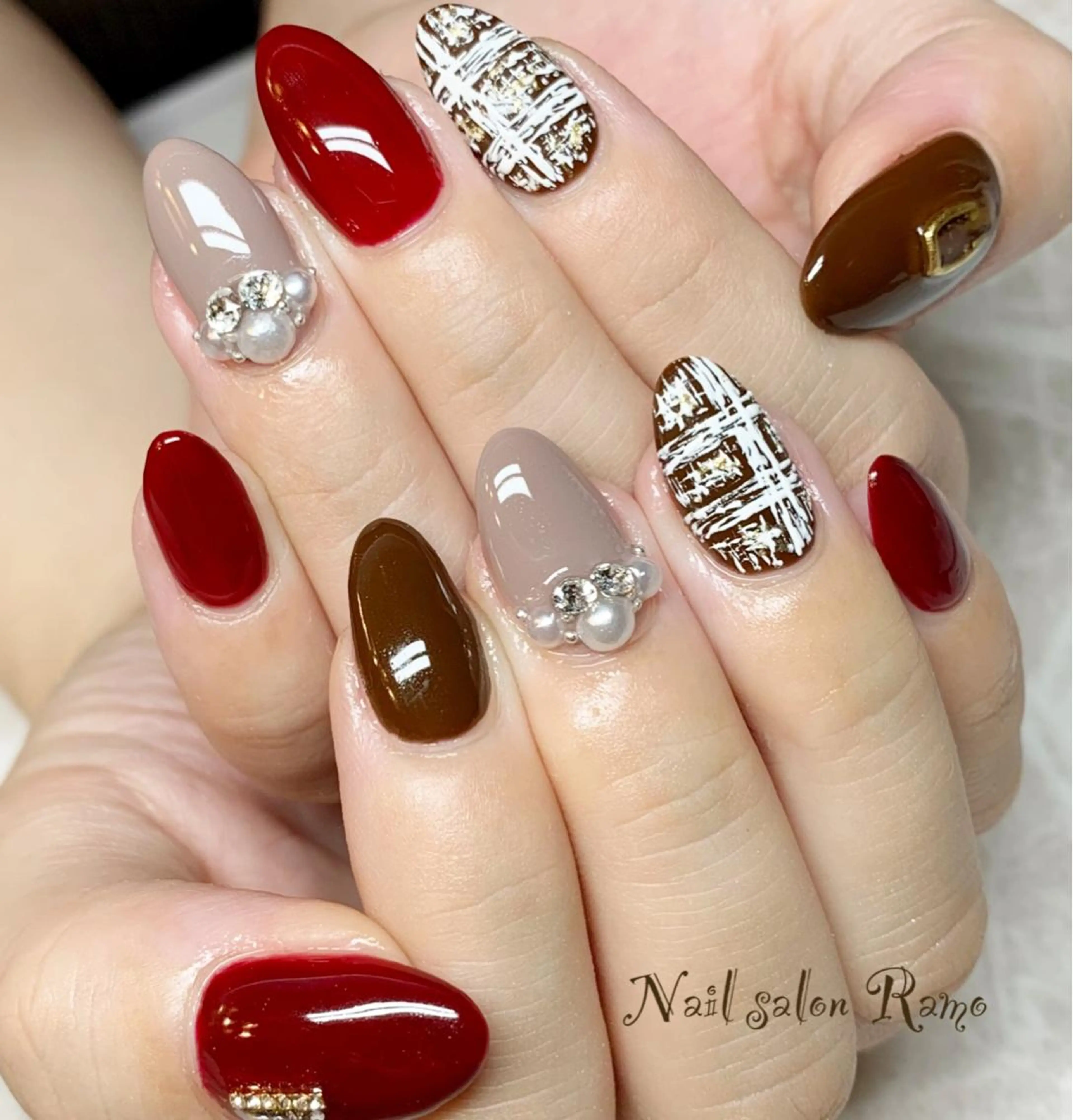 ネイル アートネイル ブルー ジェルネイル ワンカラーネイル パラジェル Nail salon Ramo所属・松田 祥子のネイルデザイン
