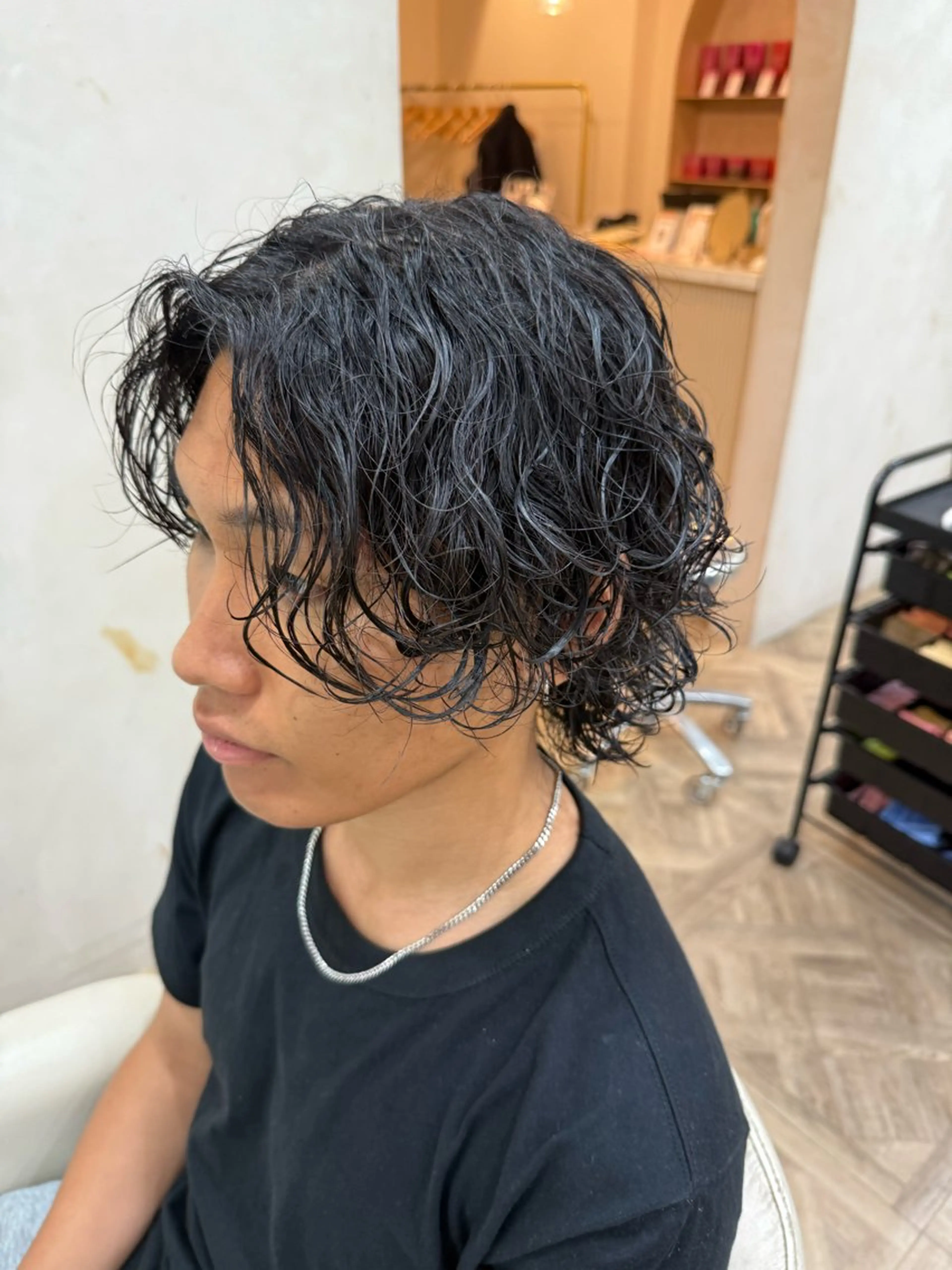 パーマ メンズ メンズパーマ 波巻きパーマ 市原亮/名古屋駅/ ツイスパ/波巻きのヘアスタイル