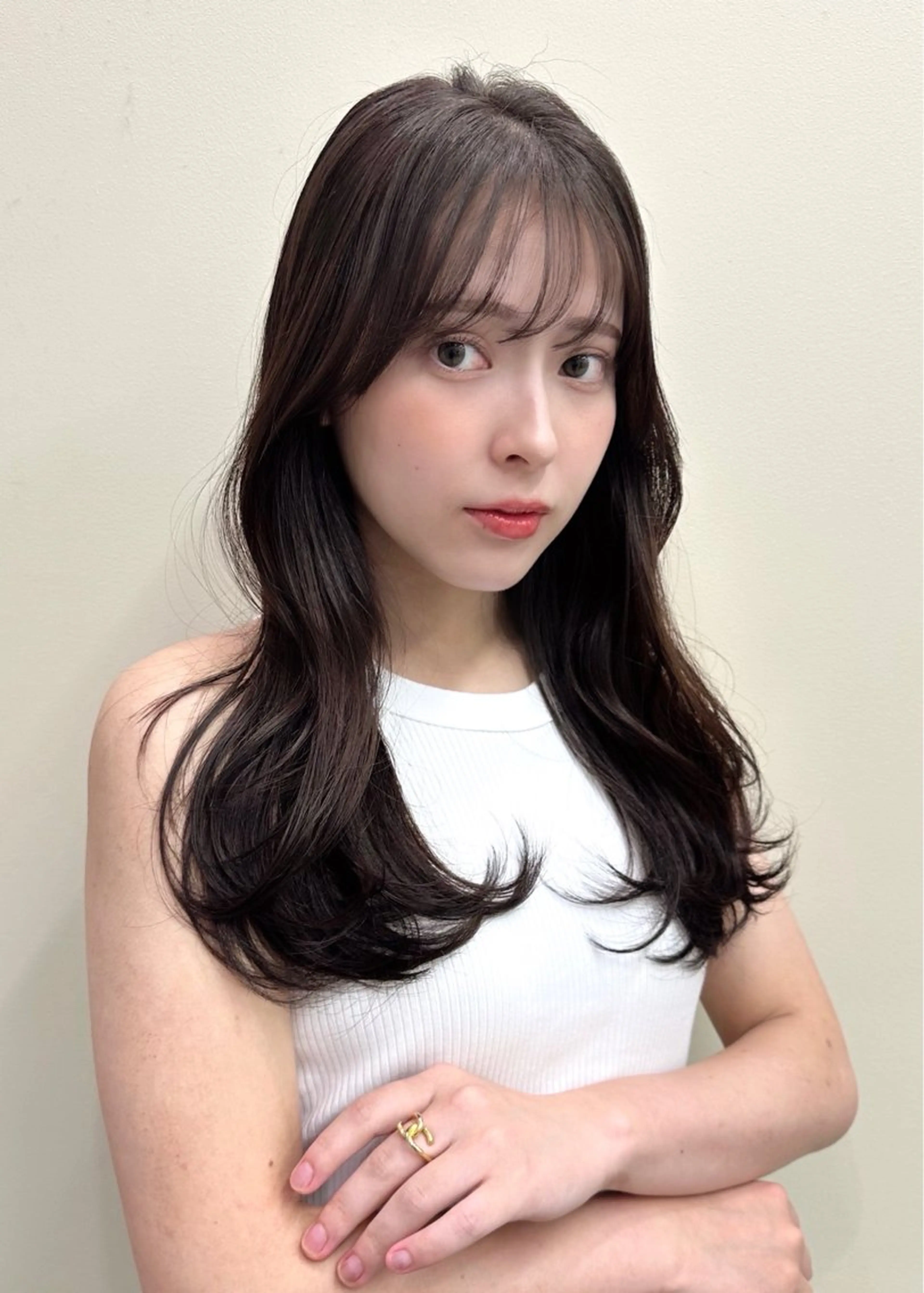 ロング カラー 高松 沙耶のヘアスタイル