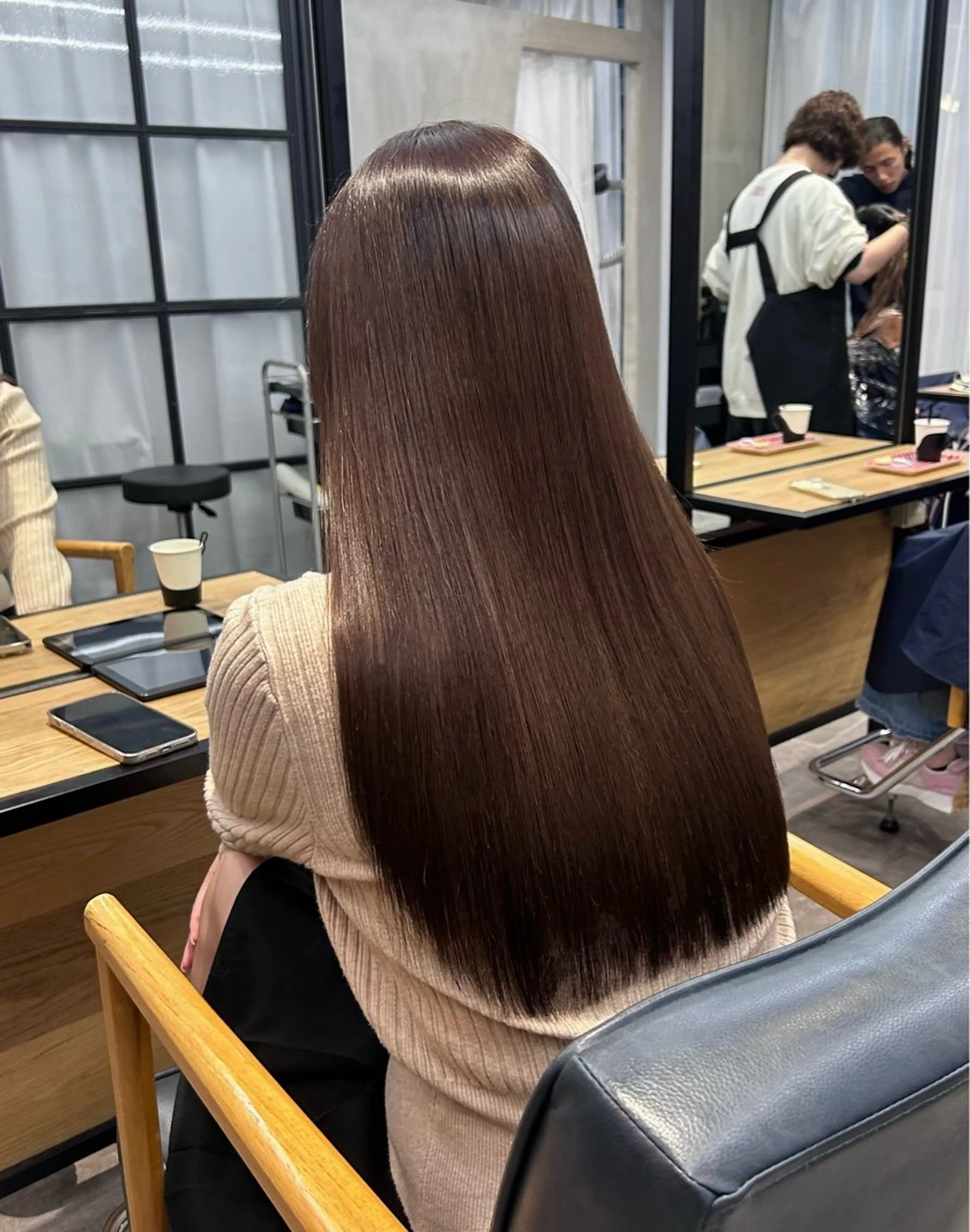 ロング カラー カット ヘアカラー トリートメント 韓国×髪質改善カラー 💎hinaのヘアスタイル