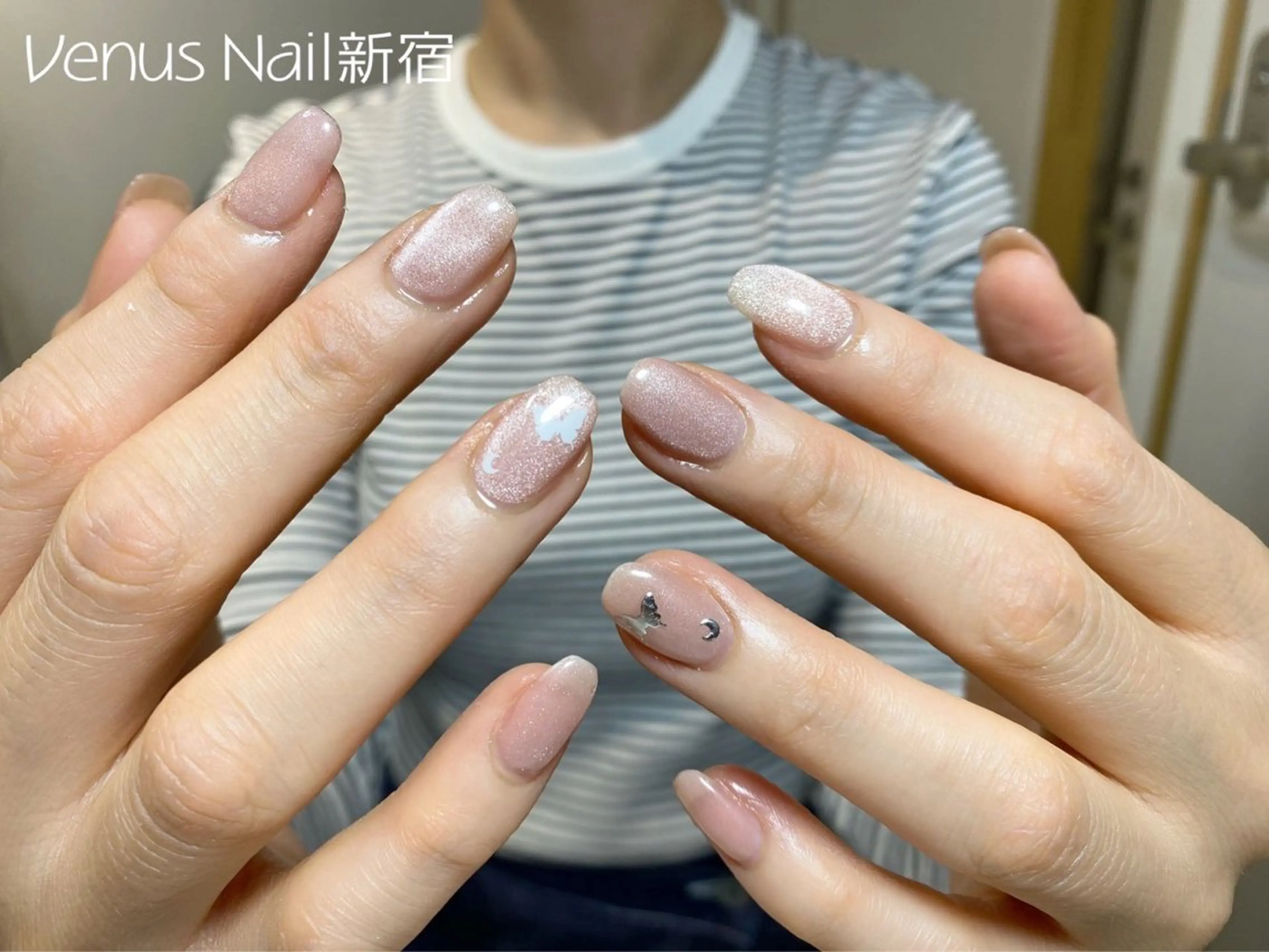 ネイル マグネットネイル Venusパラジェル 長さだし専門店のネイルデザイン