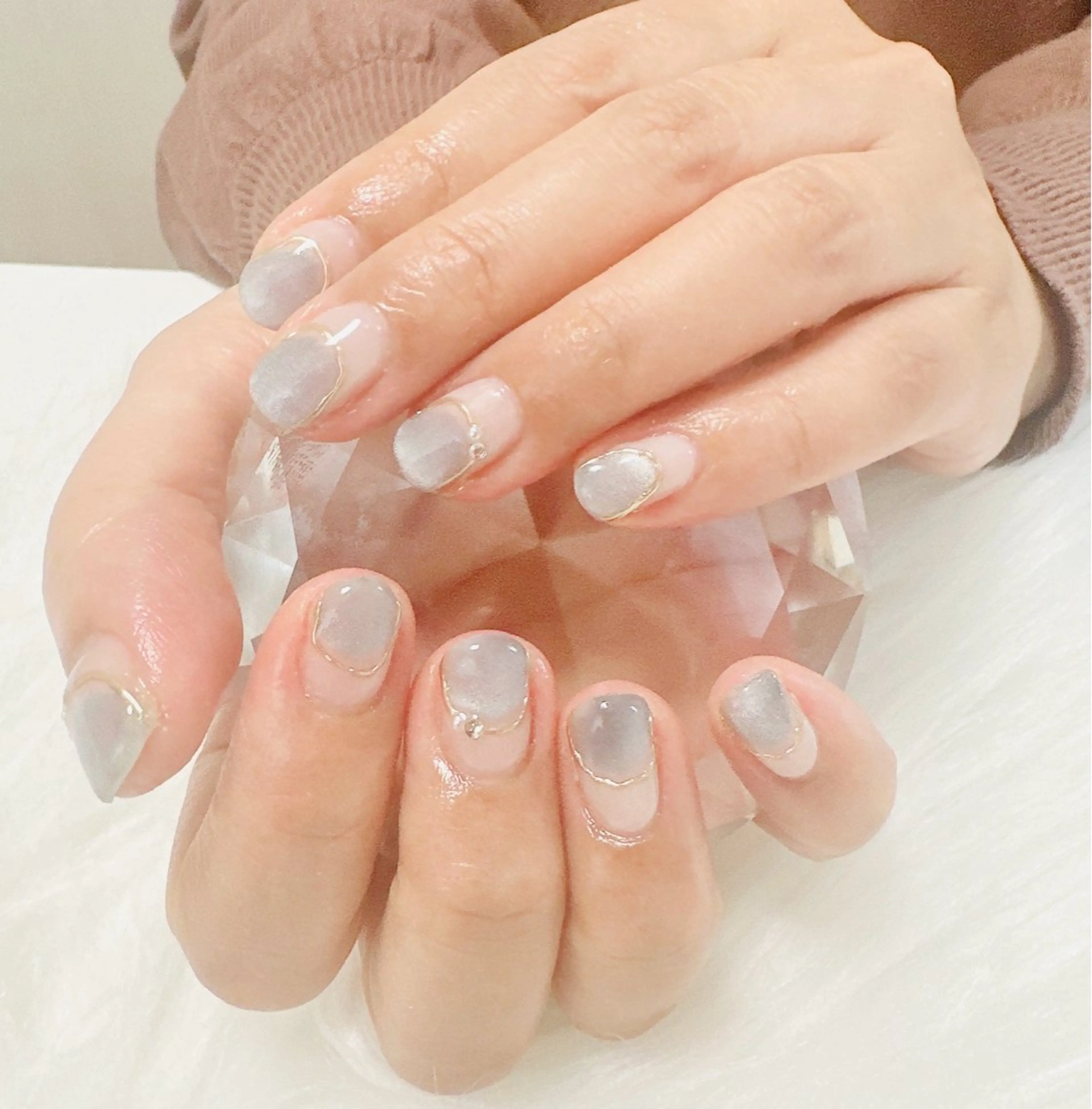ネイル フレンチネイル ホワイト nailsalon oluoluのネイルデザイン