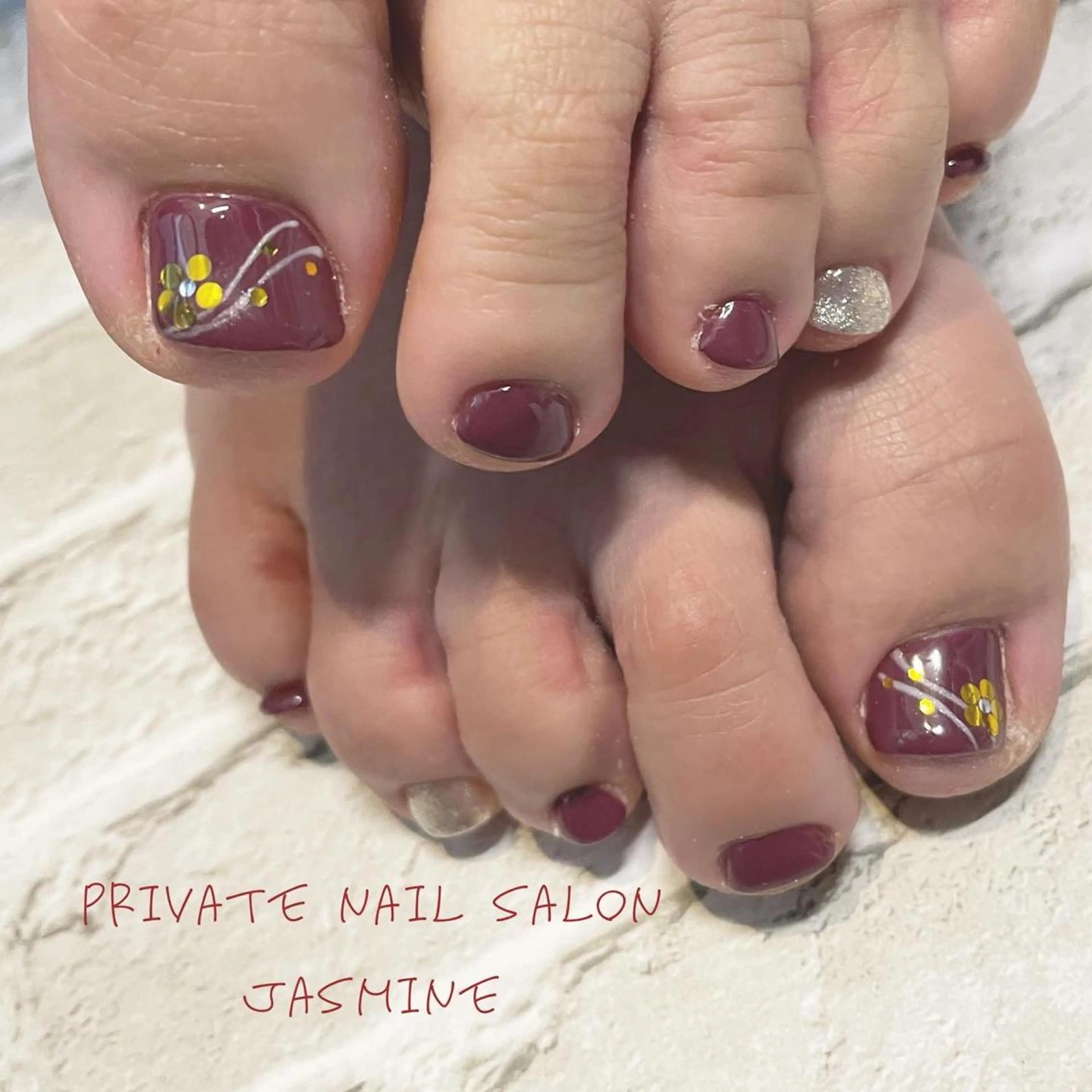 ネイル 冬ネイル フットネイル Nail salon JASMINEのネイルデザイン