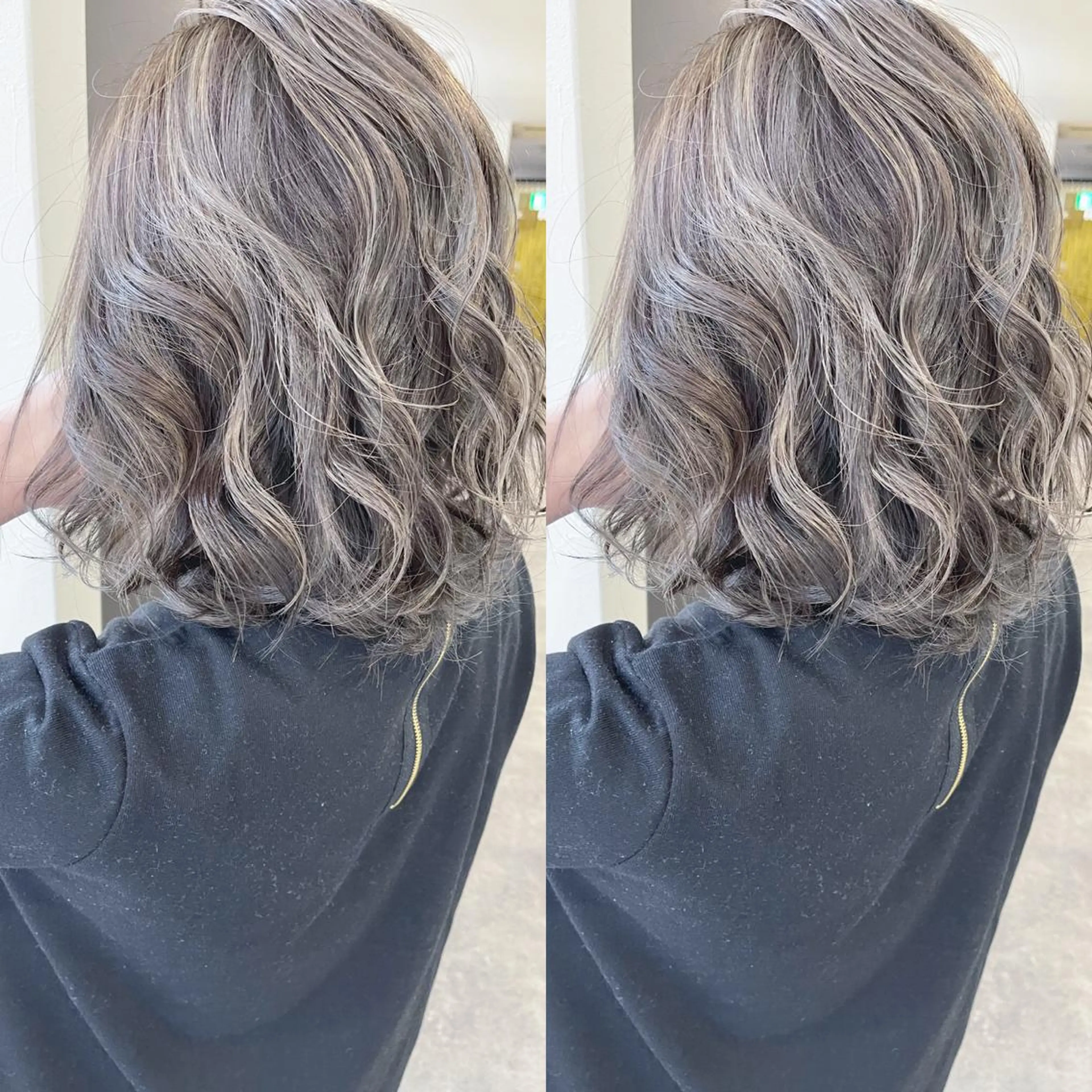 ミディアム ハイライト レイヤーカット H所属・H (エイチ) 烏丸御池店のヘアスタイル