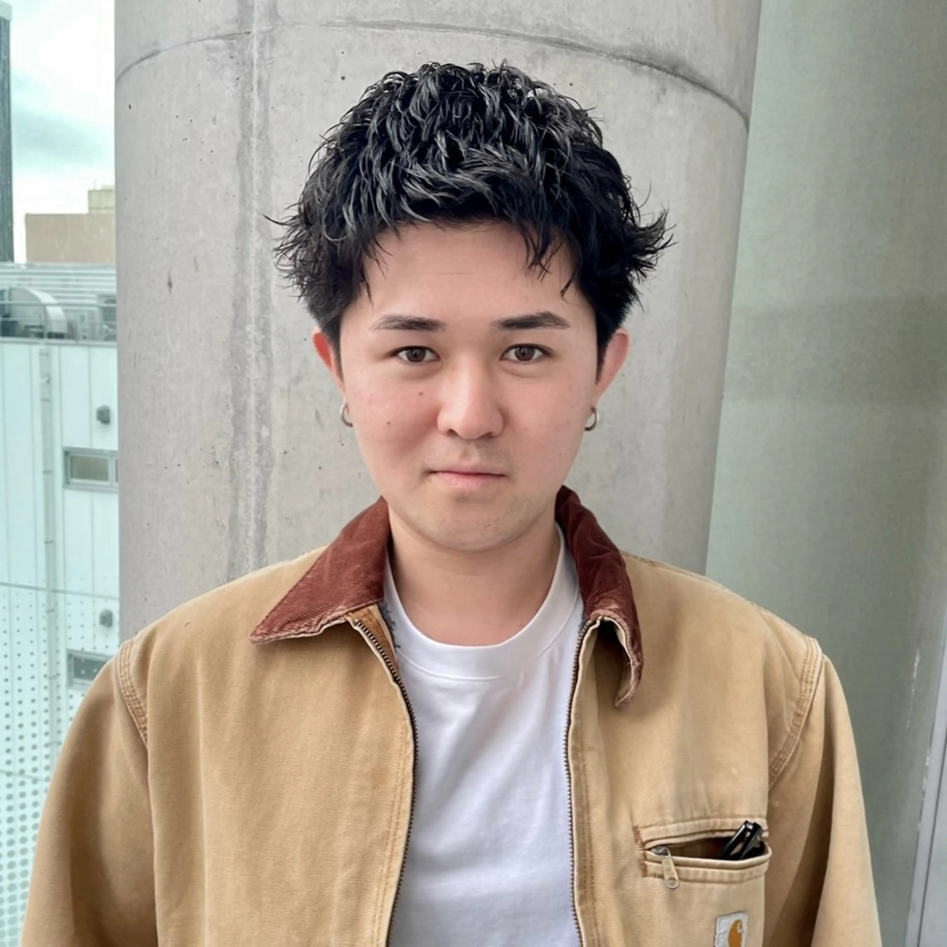 ショート パーマ メンズ メンズパーマ メンズショート スパイキーショート ショートヘア カット パーマ ⚾️横浜メンズカット 阿部龍馬🍺🍔のヘアスタイル