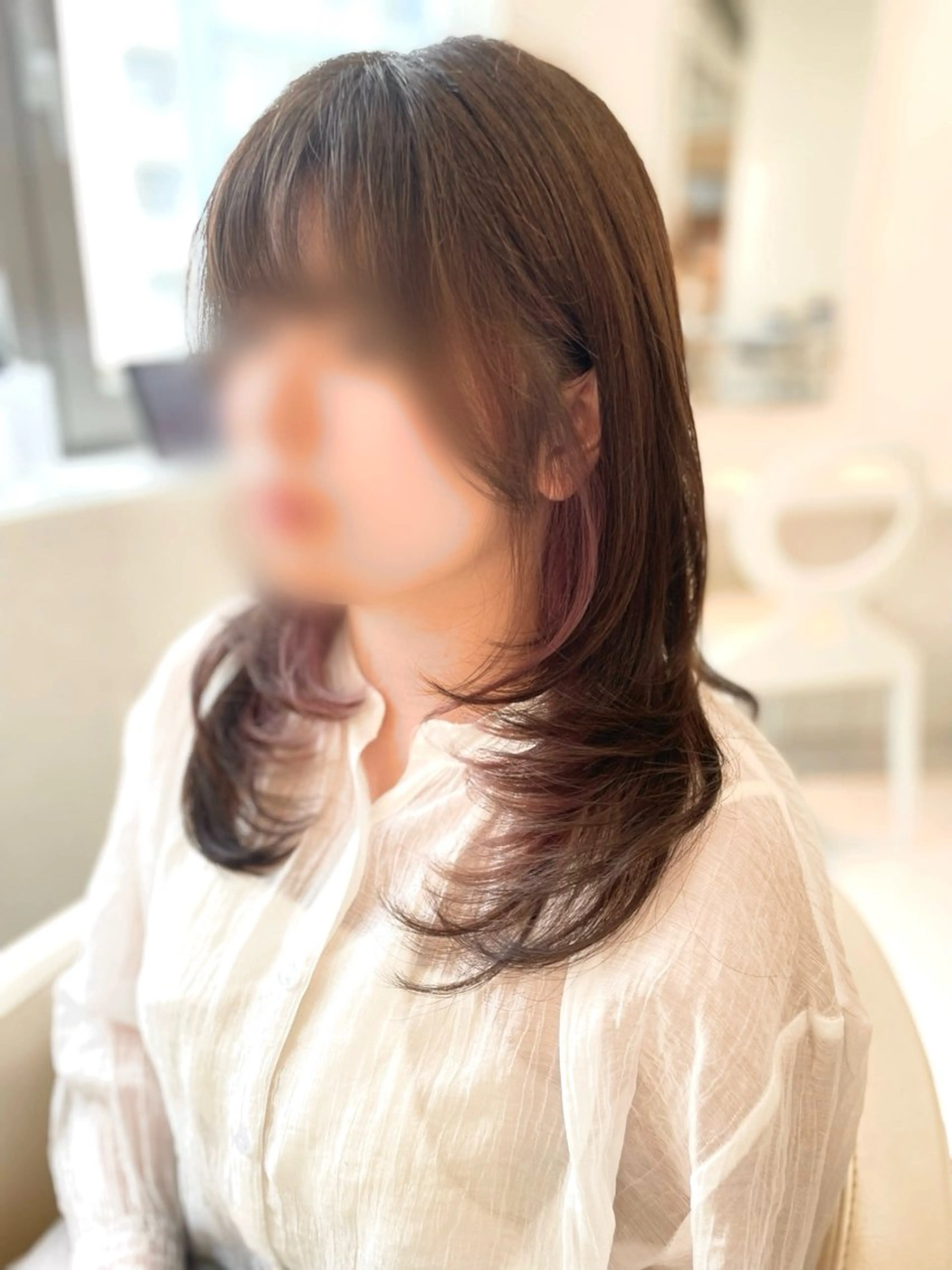 セミロング カット ヘアカラー トリートメント 💈髪質改善メニュー 佐藤 萌💈のヘアスタイル