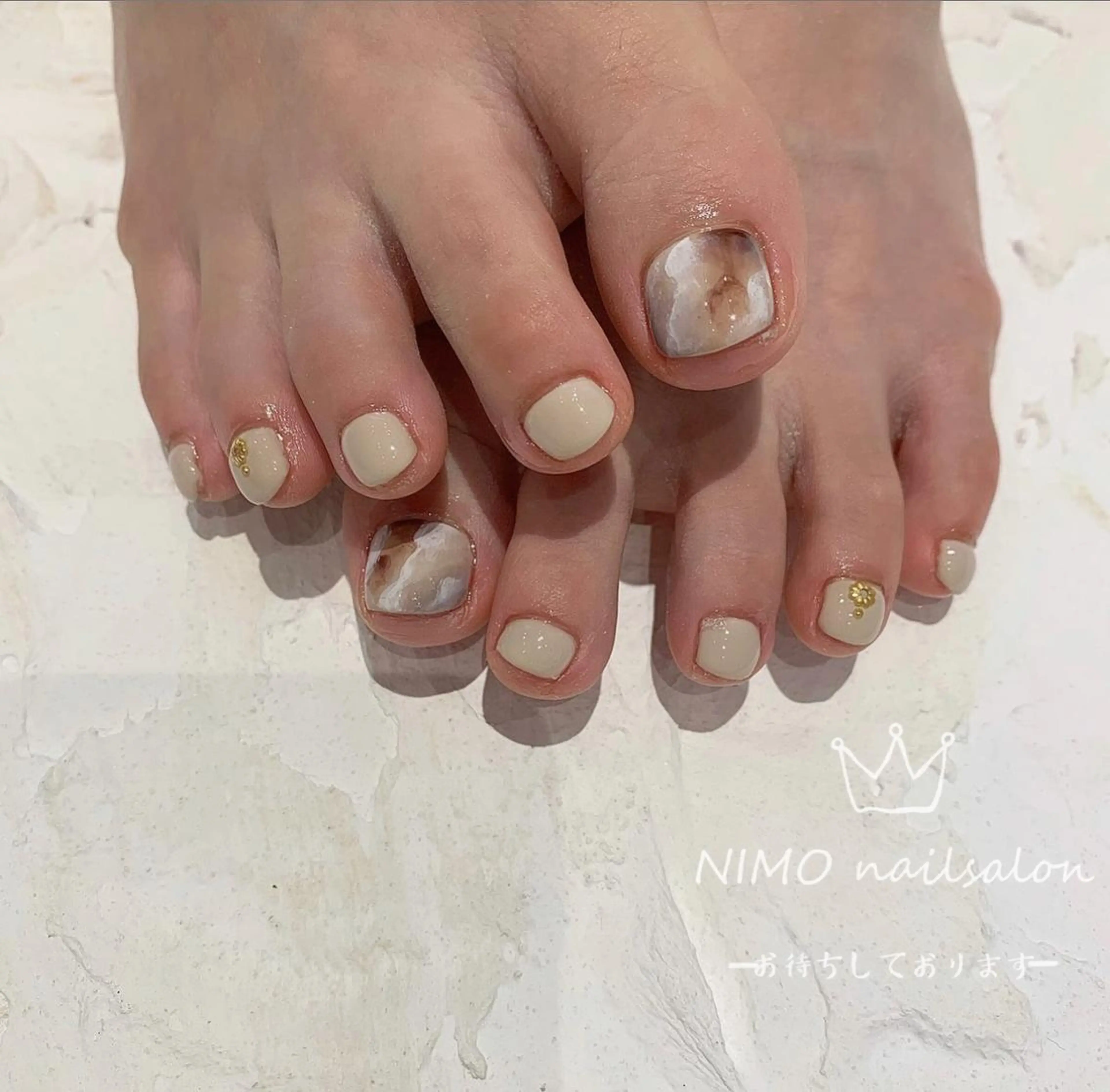 ネイル 持ち込み フットネイル 閨匠ビューティサロン 新橋店♡Ellieのネイルデザイン