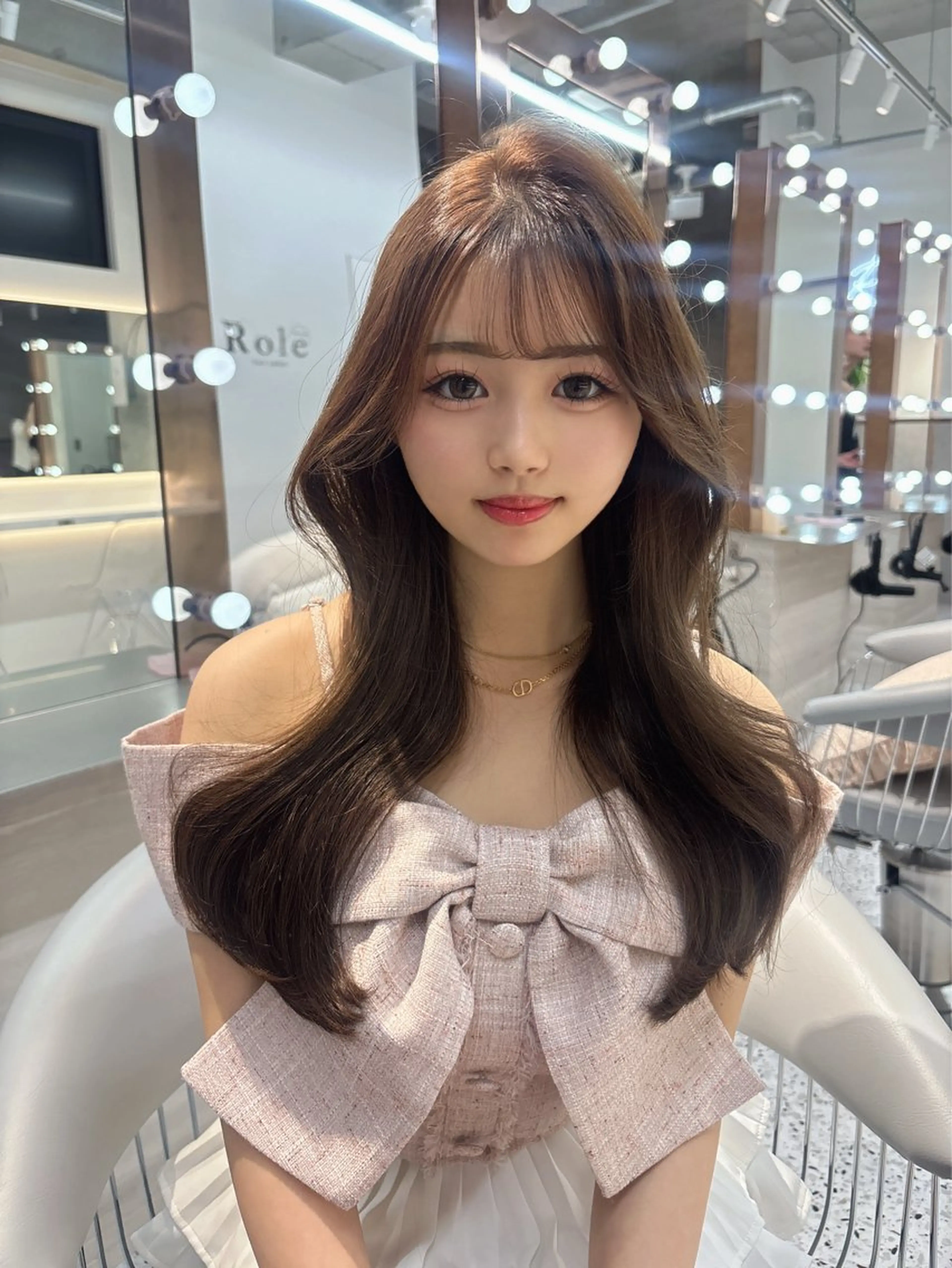 ロング 髪質改善×韓国ヘアサロン Role 博多【ロール】所属・yui🎀ブリーチ なしWカラー／博多のヘアスタイル