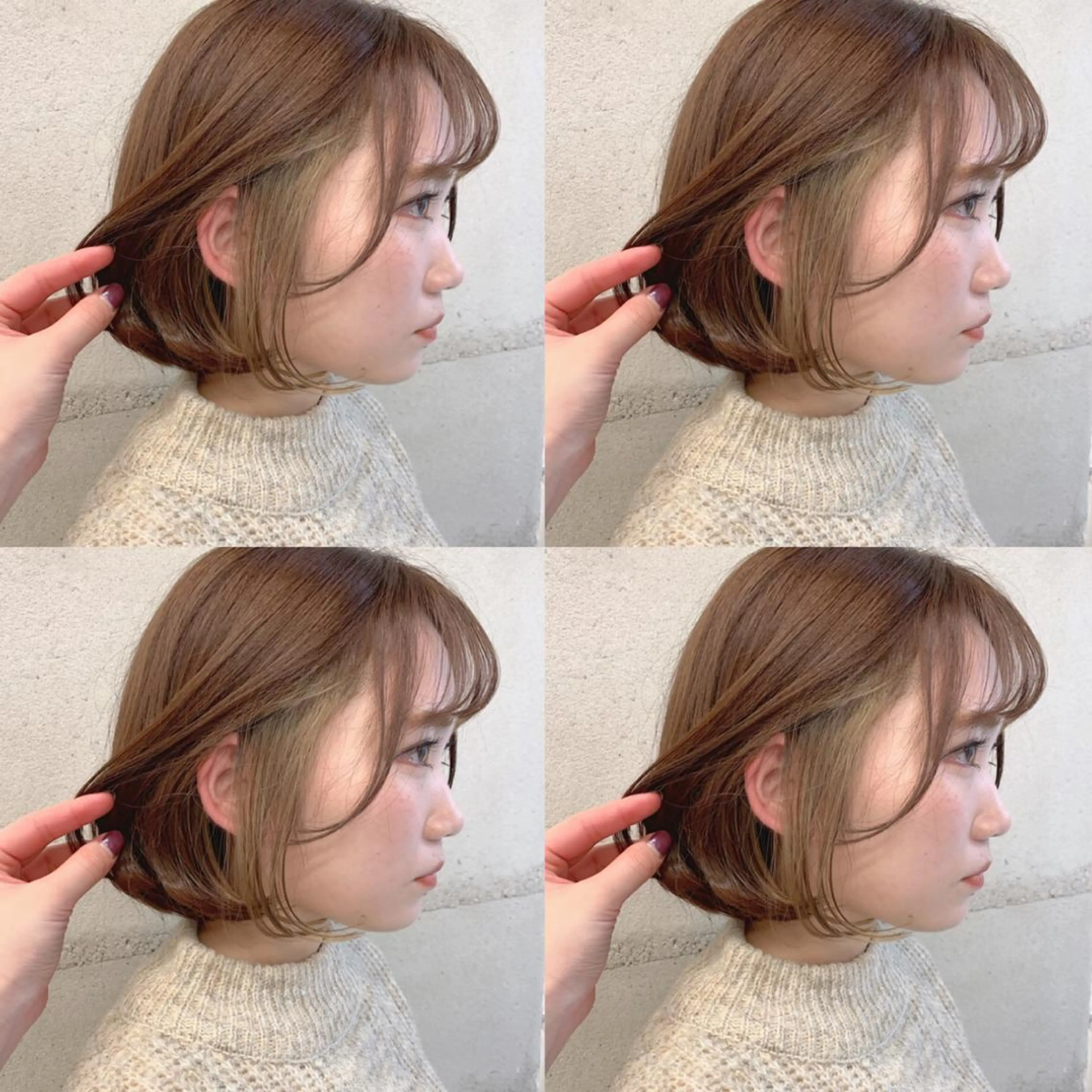 ショート カラー 透明感/オリーブ/ グレージュ/YUKAのヘアスタイル