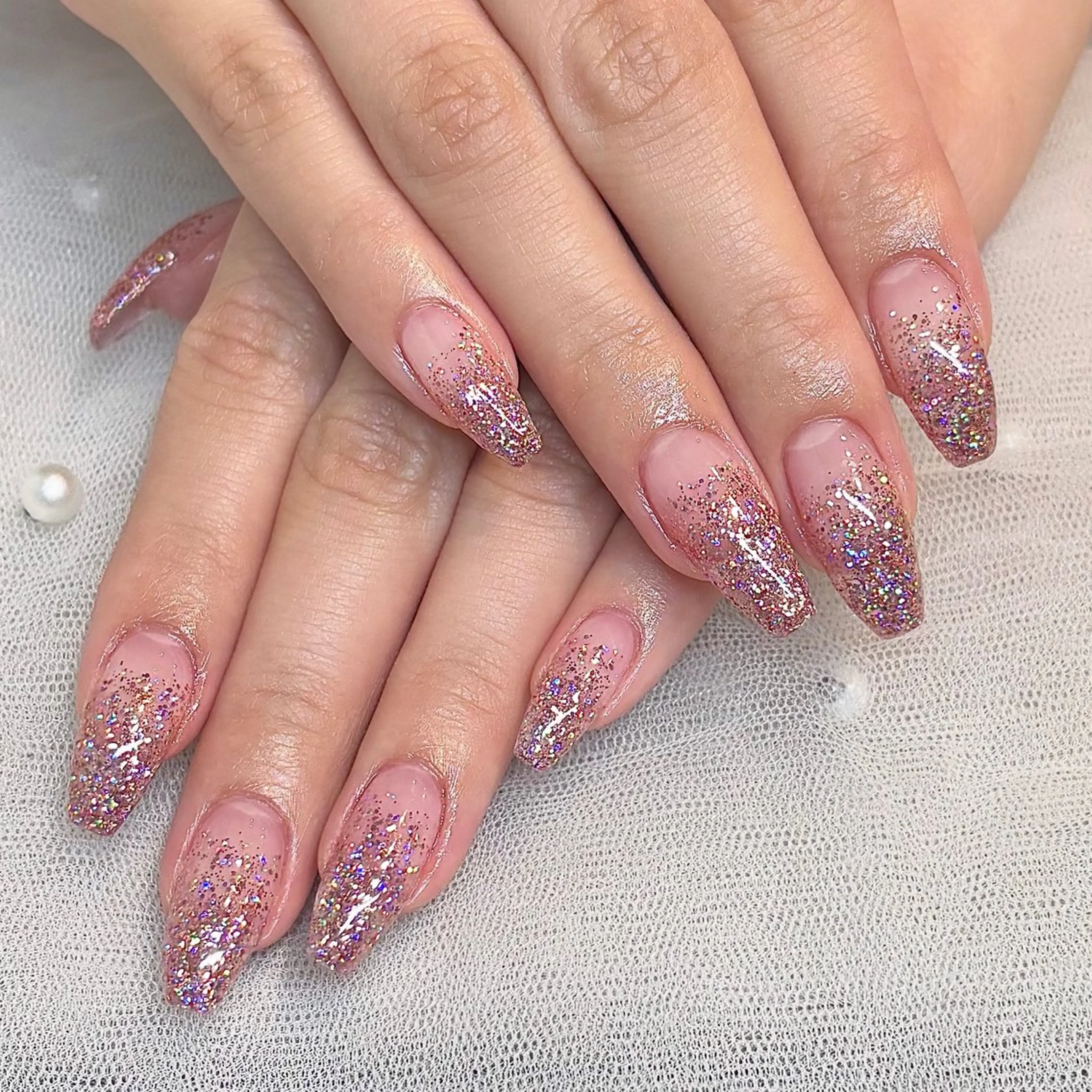 【モデル募集】ラメグラデーション💅オフ無料💅フィルインの写真