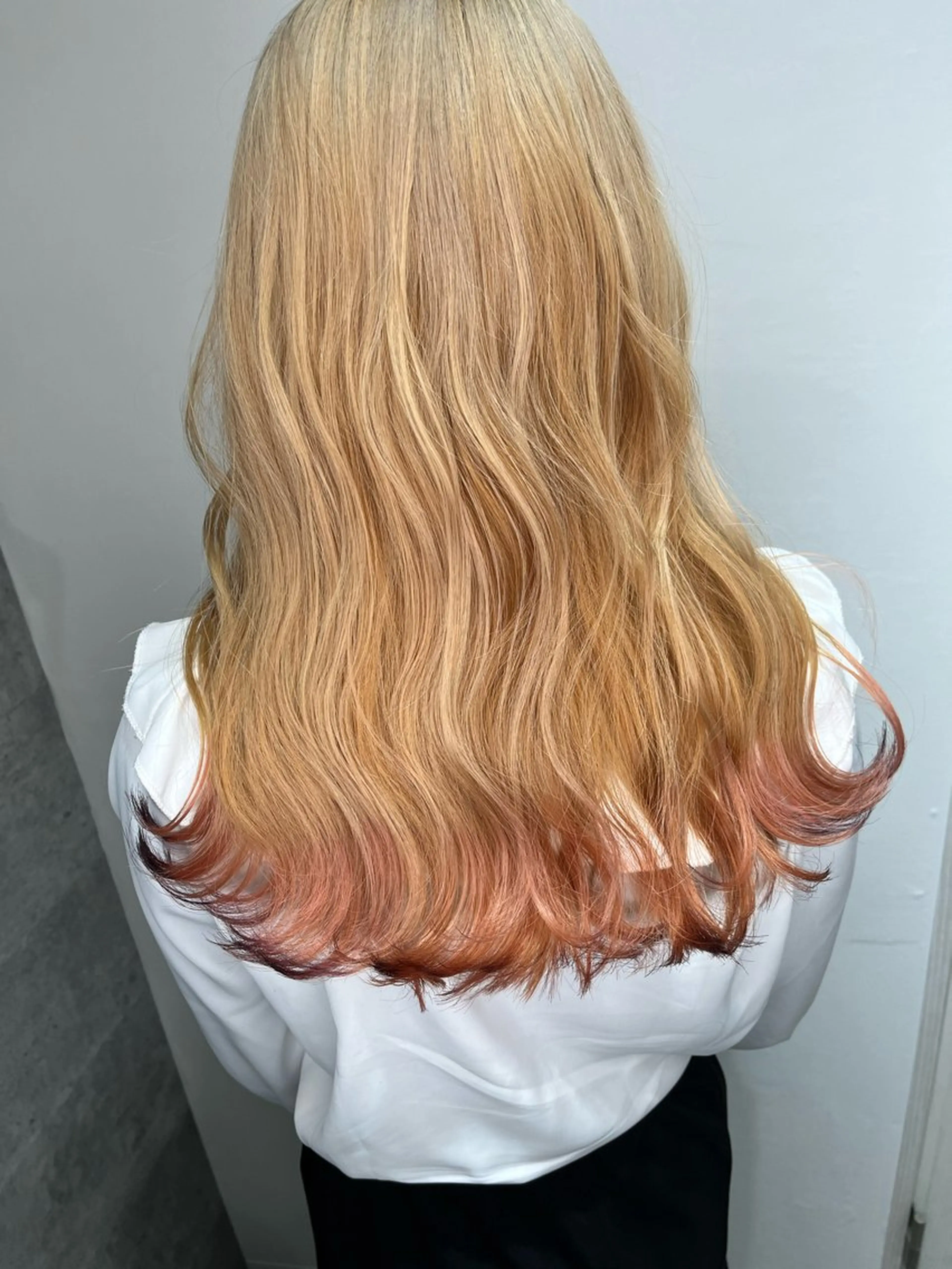 ロング カラー ダブルカラー 新宿のヘアスタイル