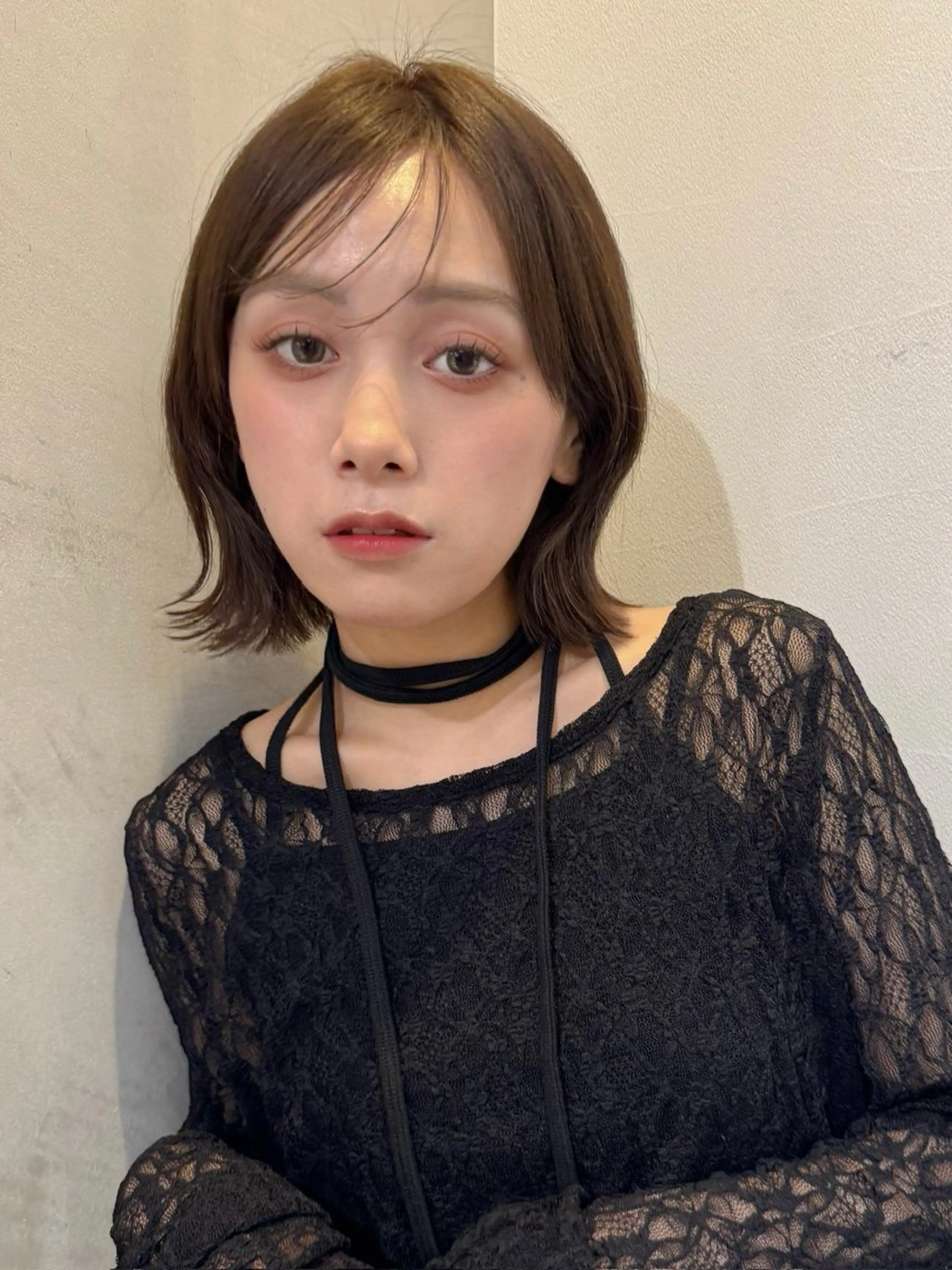 ミディアム カット ヘアカラー トリートメント 🫧ボブ／縮毛矯正／ 韓国／ゆーな🫧‪のヘアスタイル