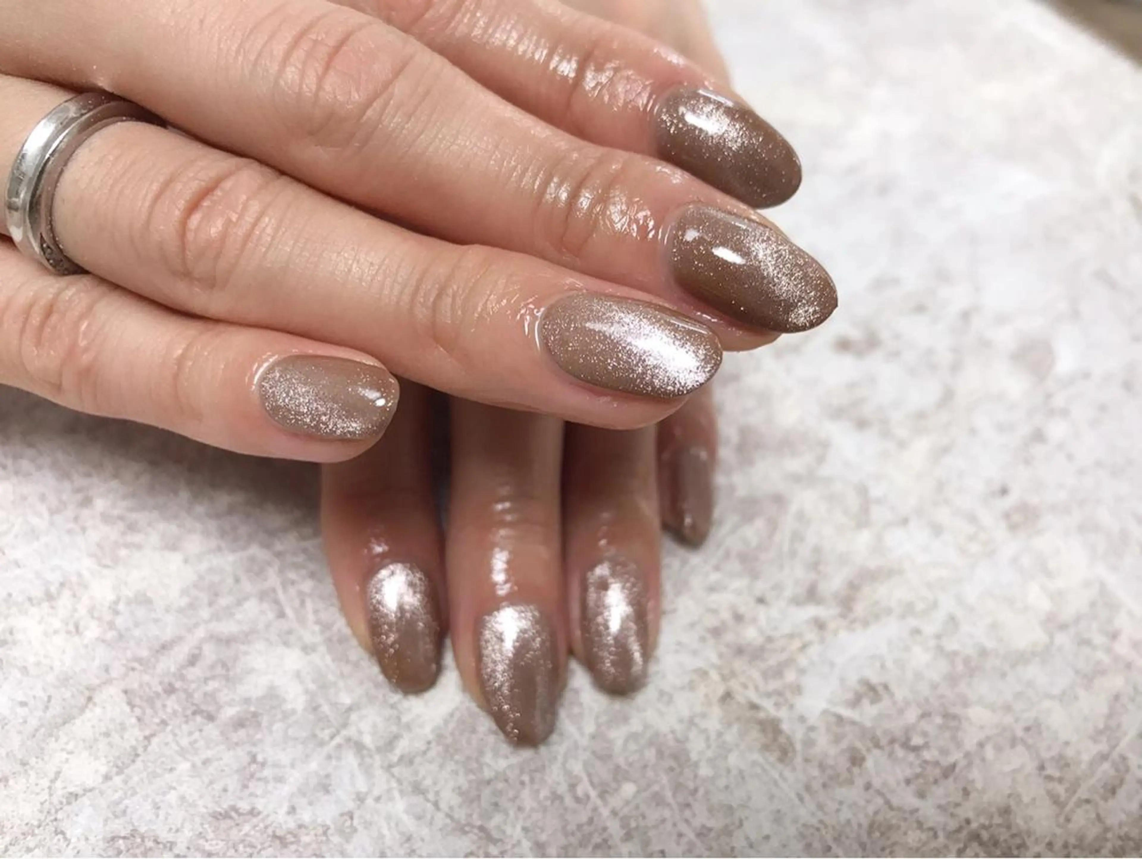 ネイル マグネットネイル マグネットワンカラー ワンカラーネイル ハンドネイル Mogu nail 二子玉川のネイルデザイン