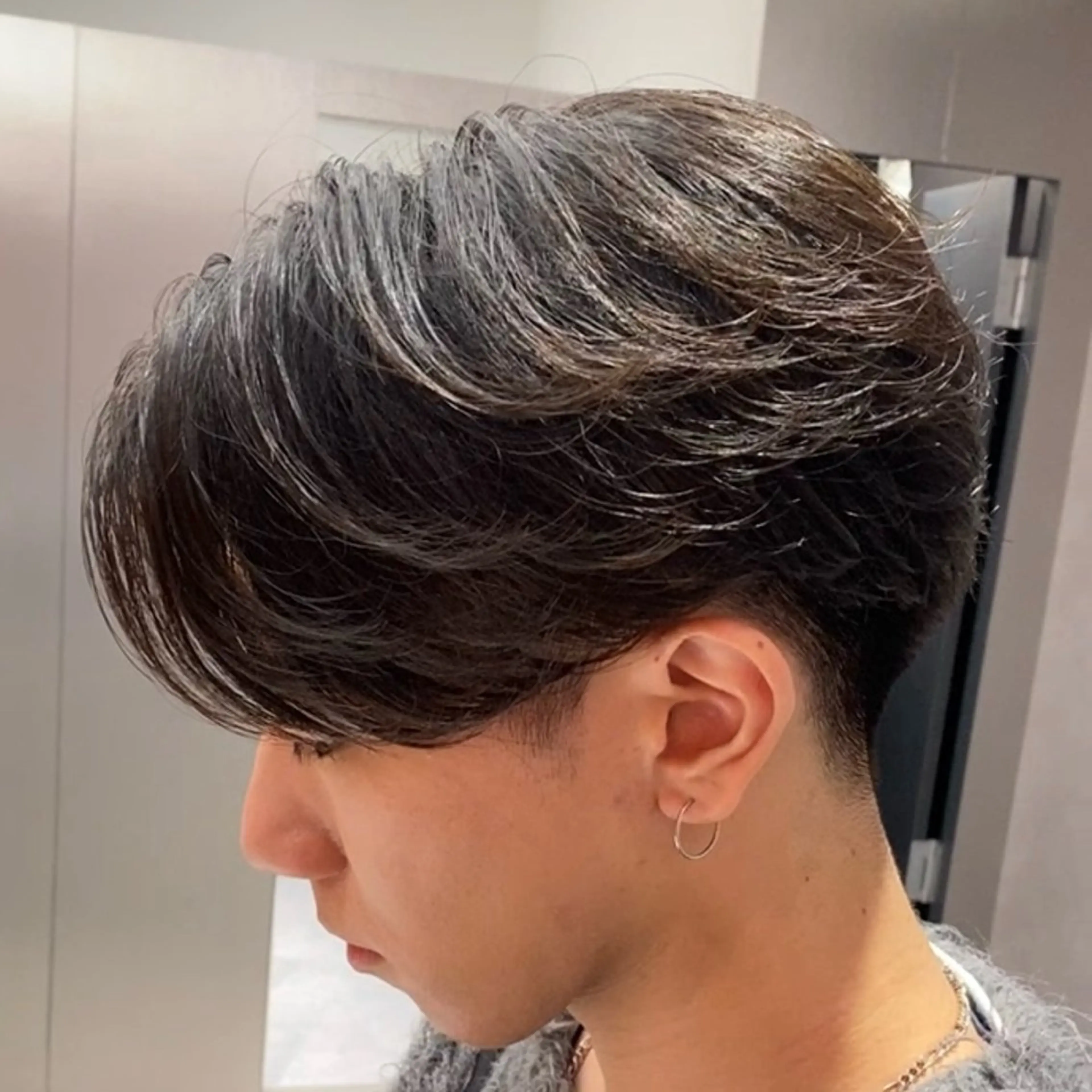 ショート カット パーマ 💎センターパート /新宿/モリオのヘアスタイル