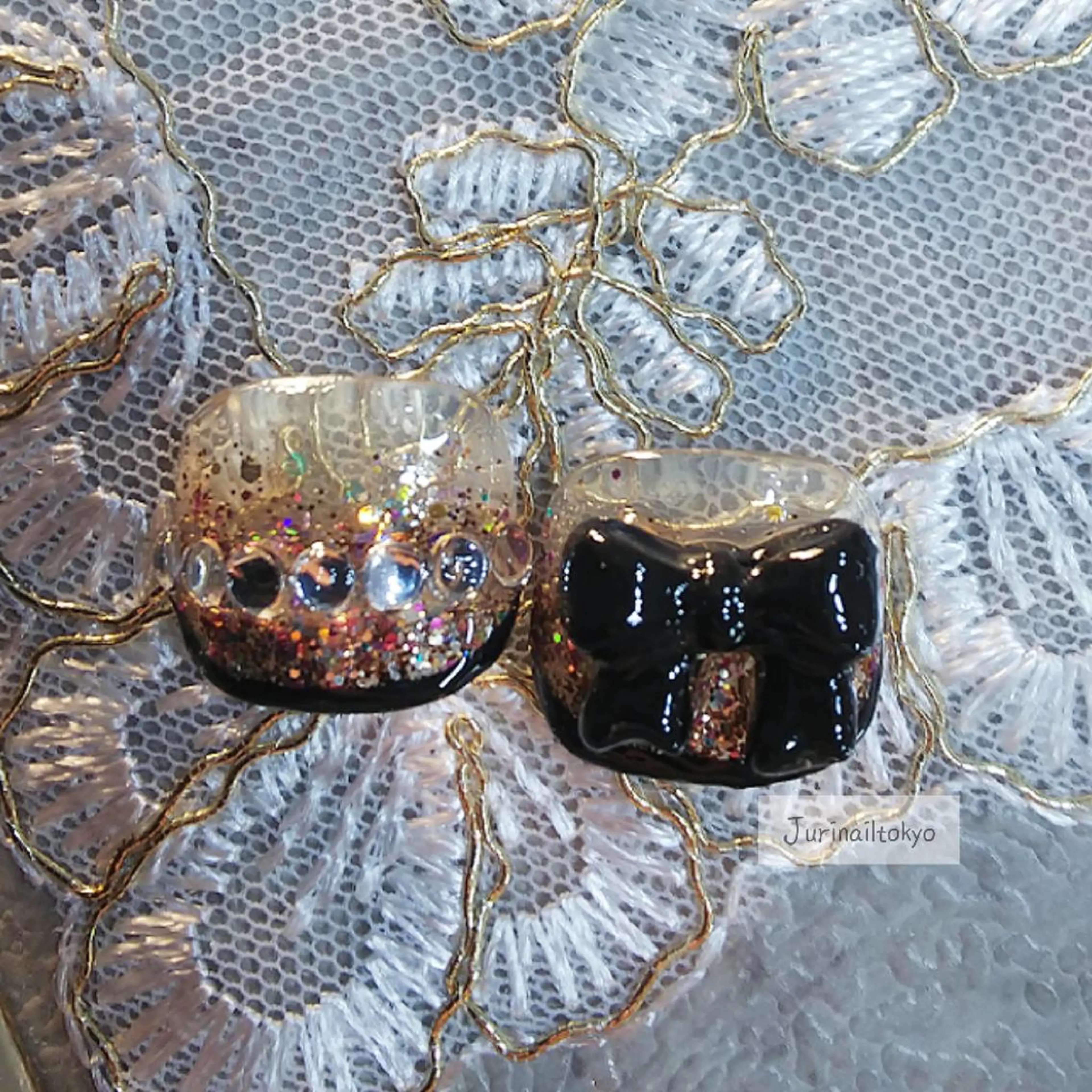 ネイル フットネイル リボン フットネイル jurinailtokyo所属・jurinail tokyoのネイルデザイン