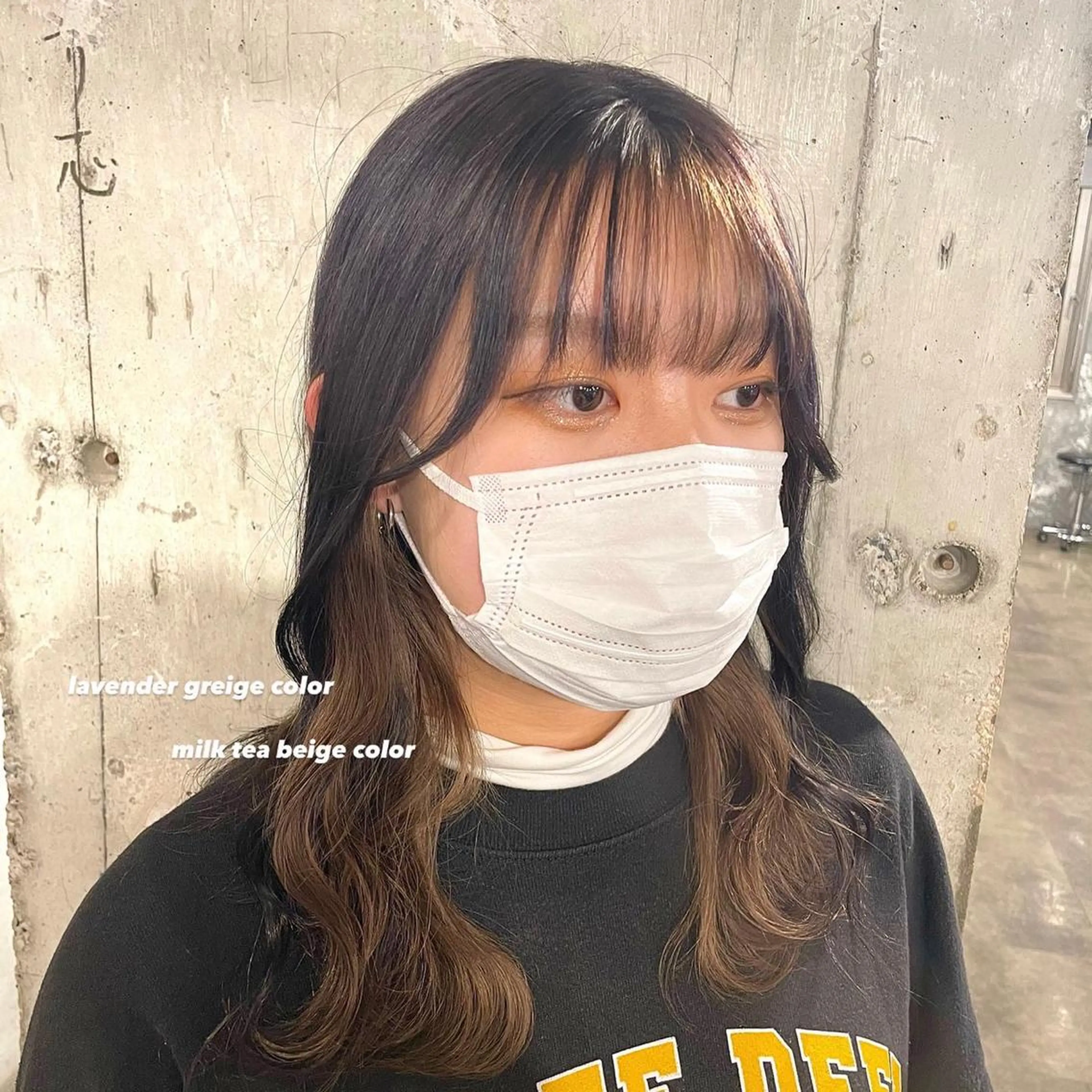 セミロング カラー パーマ ヘアアレンジ メンズ キッズ ネイル マツエク・マツパ 透明感カラー・レイヤ ー🎀amika🎀のヘアスタイル