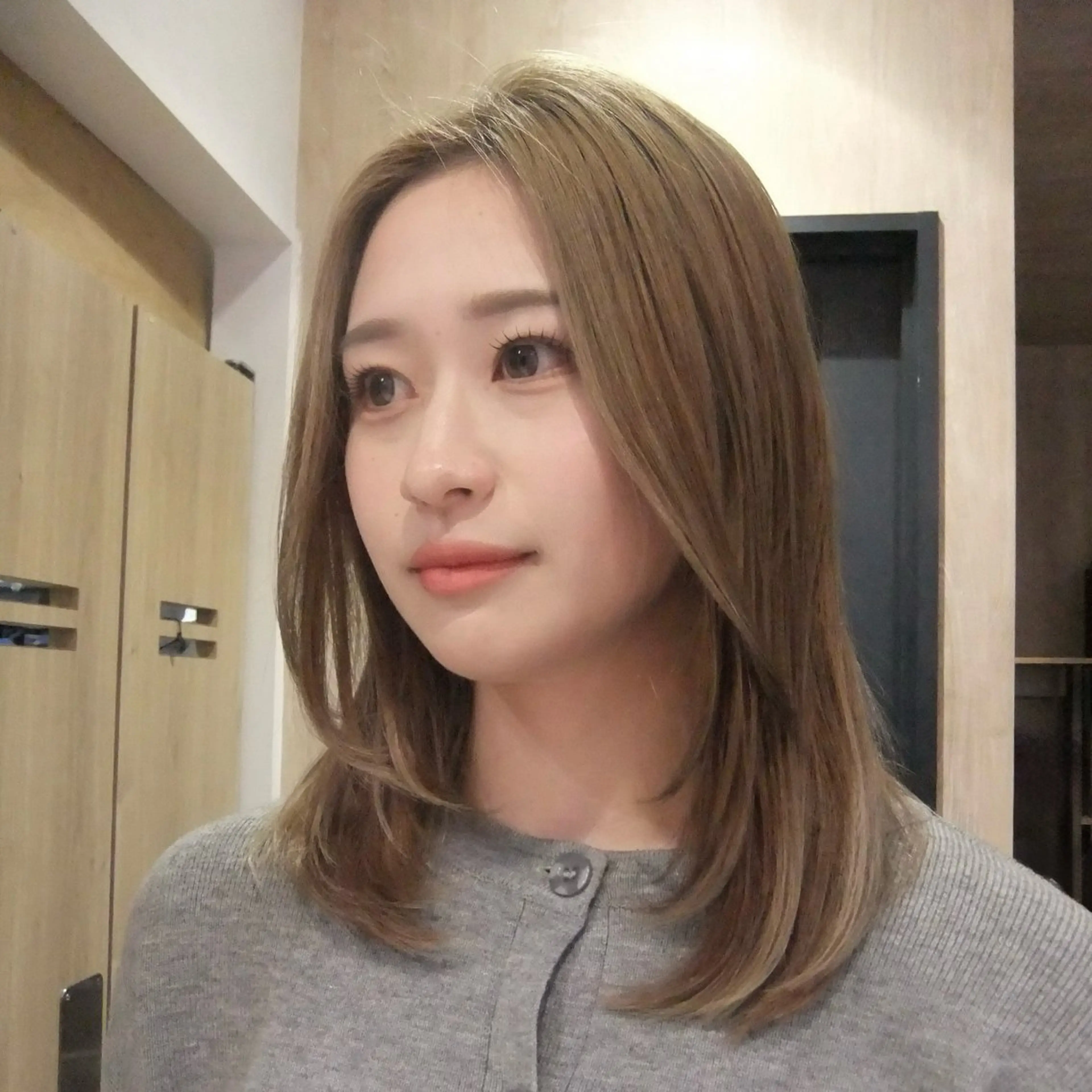 ミディアム カラー カット ヘアカラー レイヤー/似合わせ/ yuan⟡.·のヘアスタイル