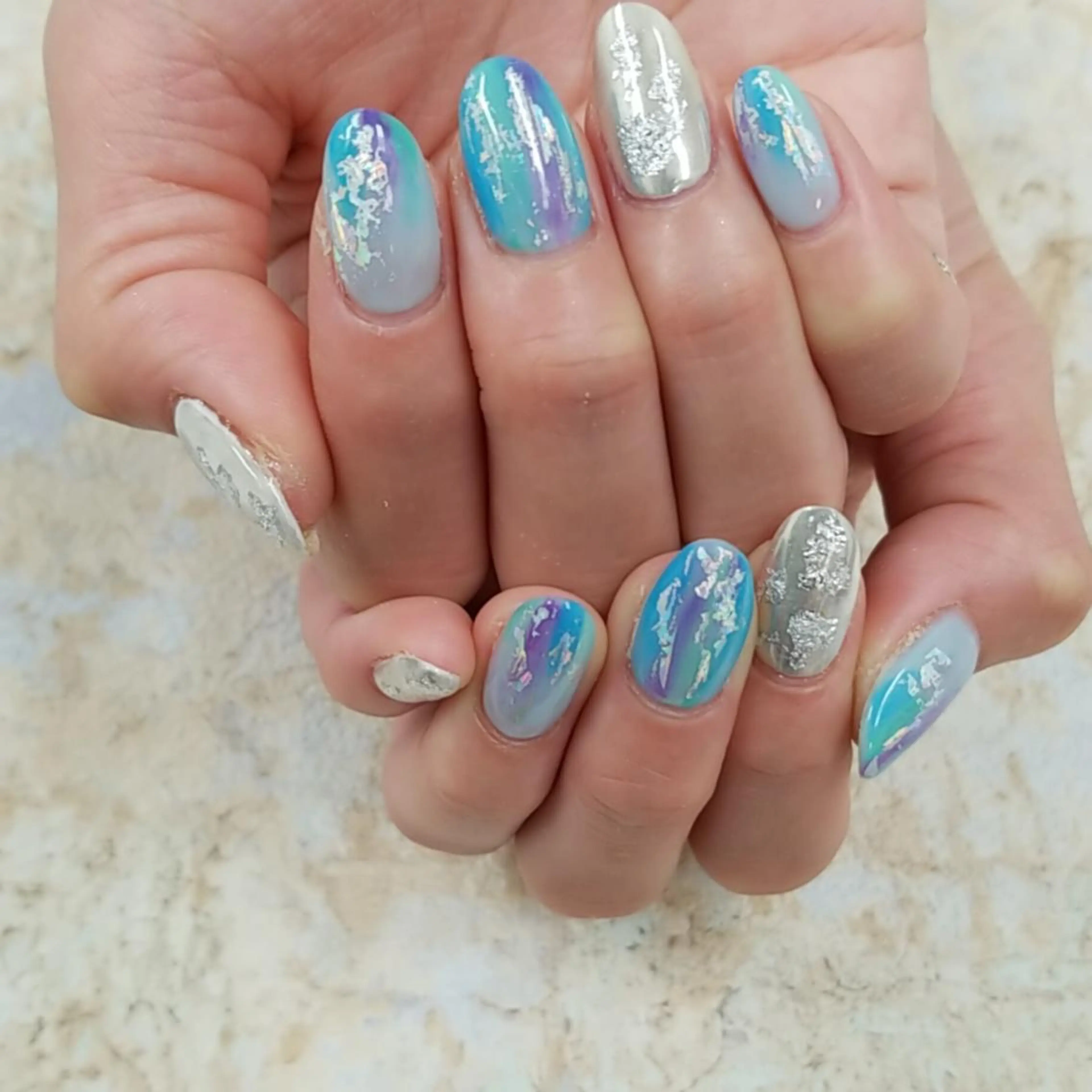 ネイル アートネイル ジェルネイル マグネットネイル 持ち込み ニュアンスネイル 河野ちえ (雑誌掲載サロン)のネイルデザイン