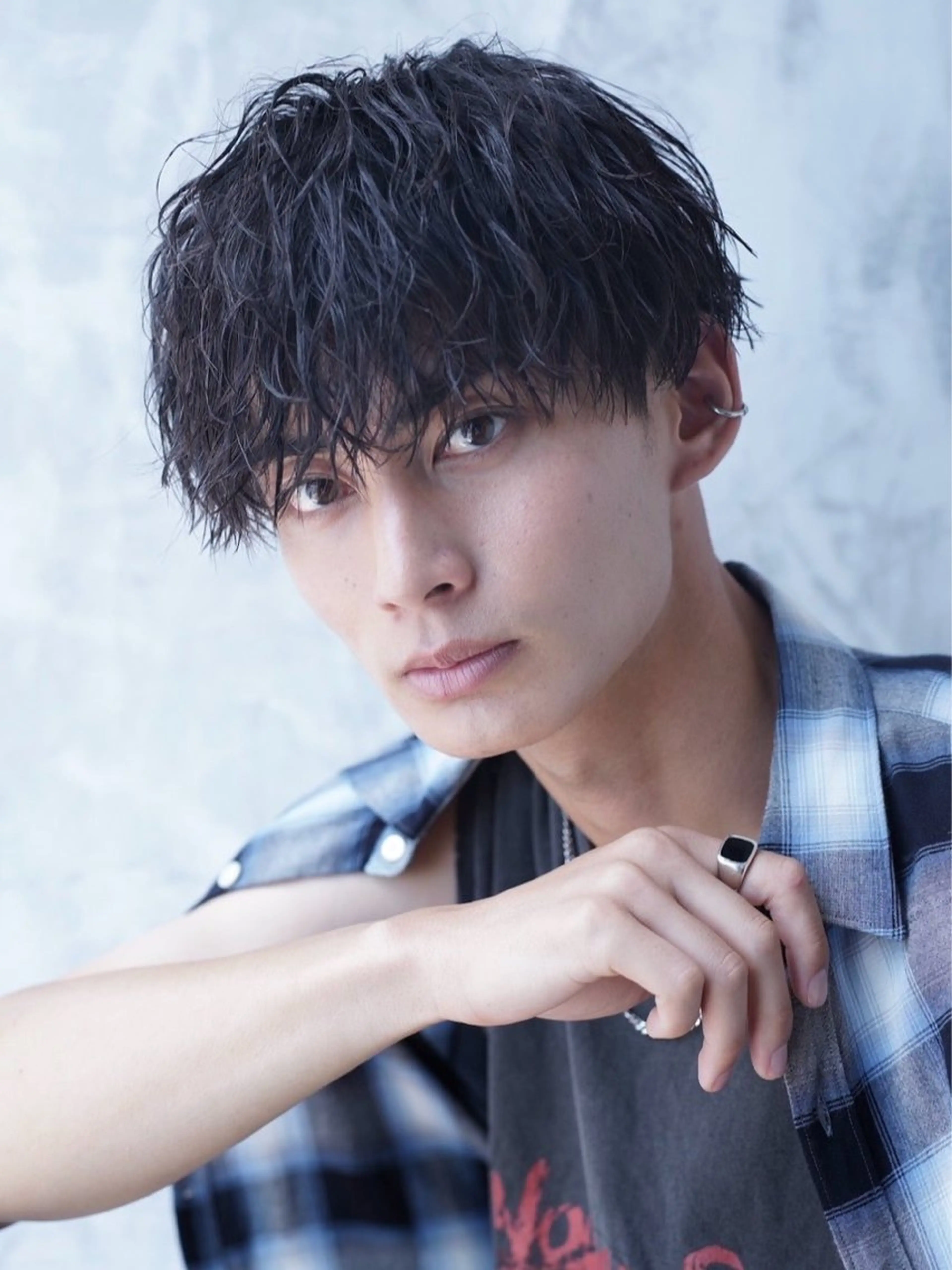 パーマ メンズ メンズパーマ SALOWIN新宿三丁目所属・新宿/新宿三丁目 メンズハイライト梶原のヘアスタイル