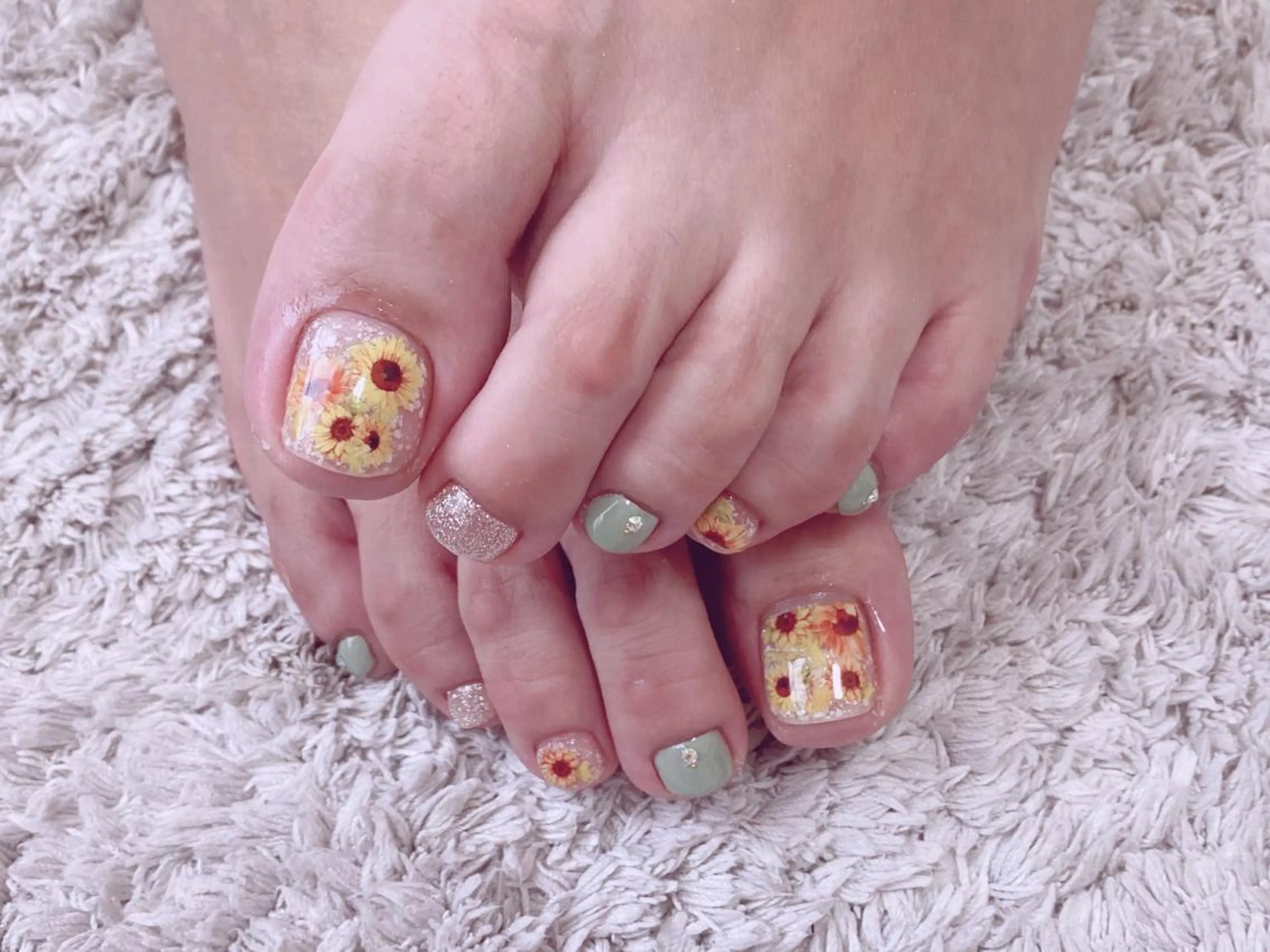 ネイル アートネイル オーロラネイル 桜ネイル クリアネイル フットネイル Ｎail Ｓalon ertiのネイルデザイン