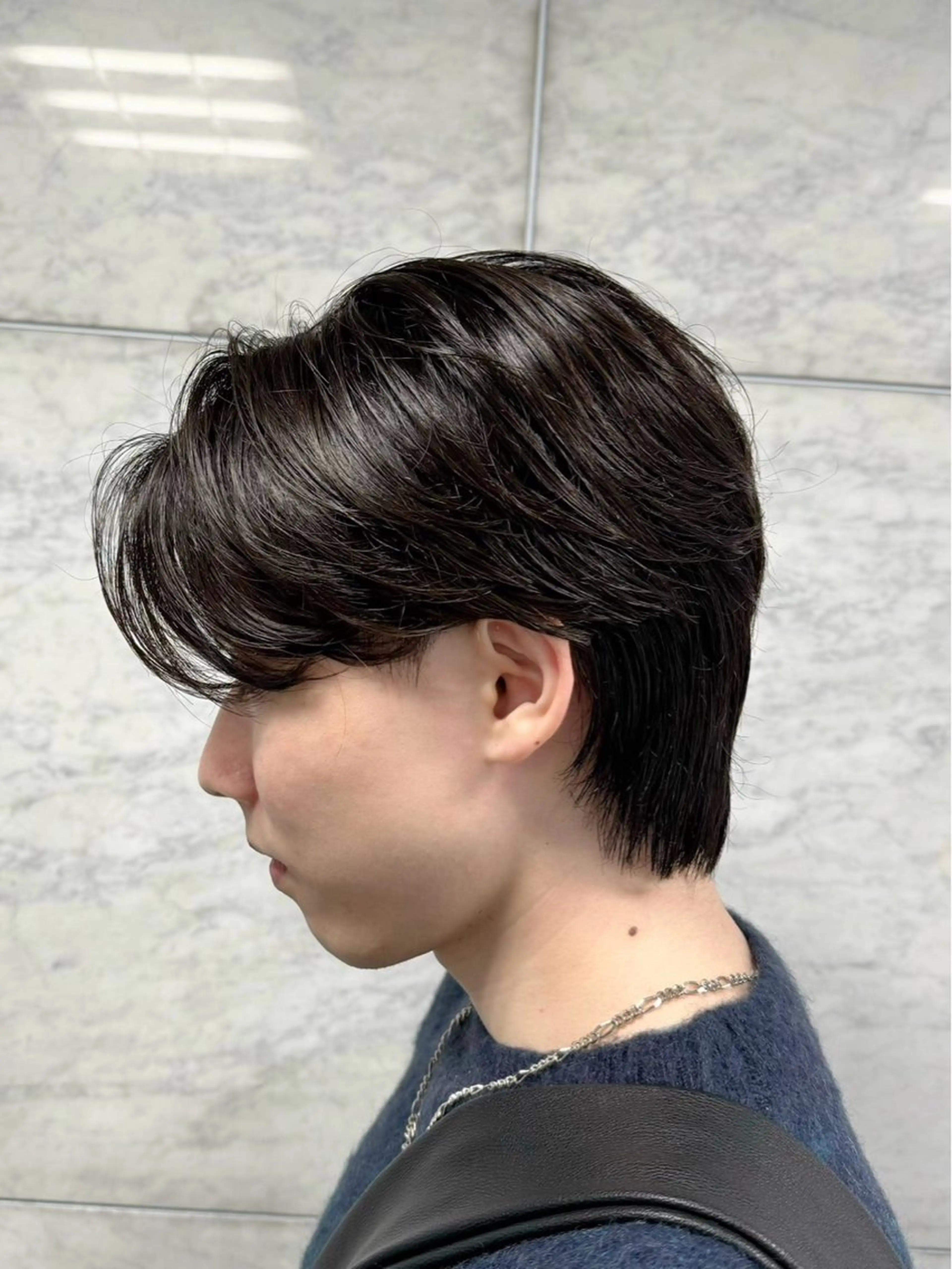 ミディアム カラー パーマ メンズ メンズ/パーマ/ 京都駅/井上光のヘアスタイル