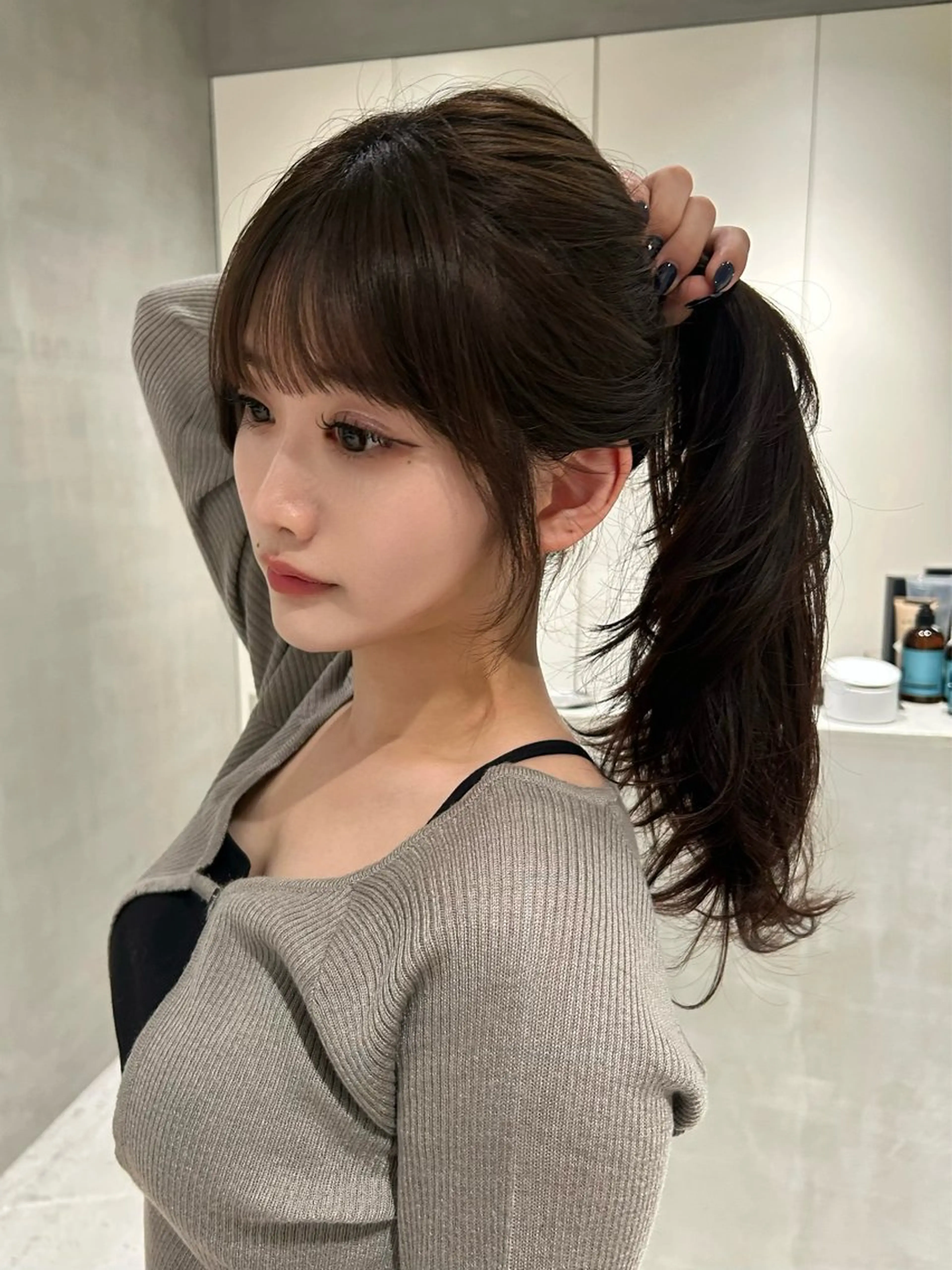 前髪カットの写真