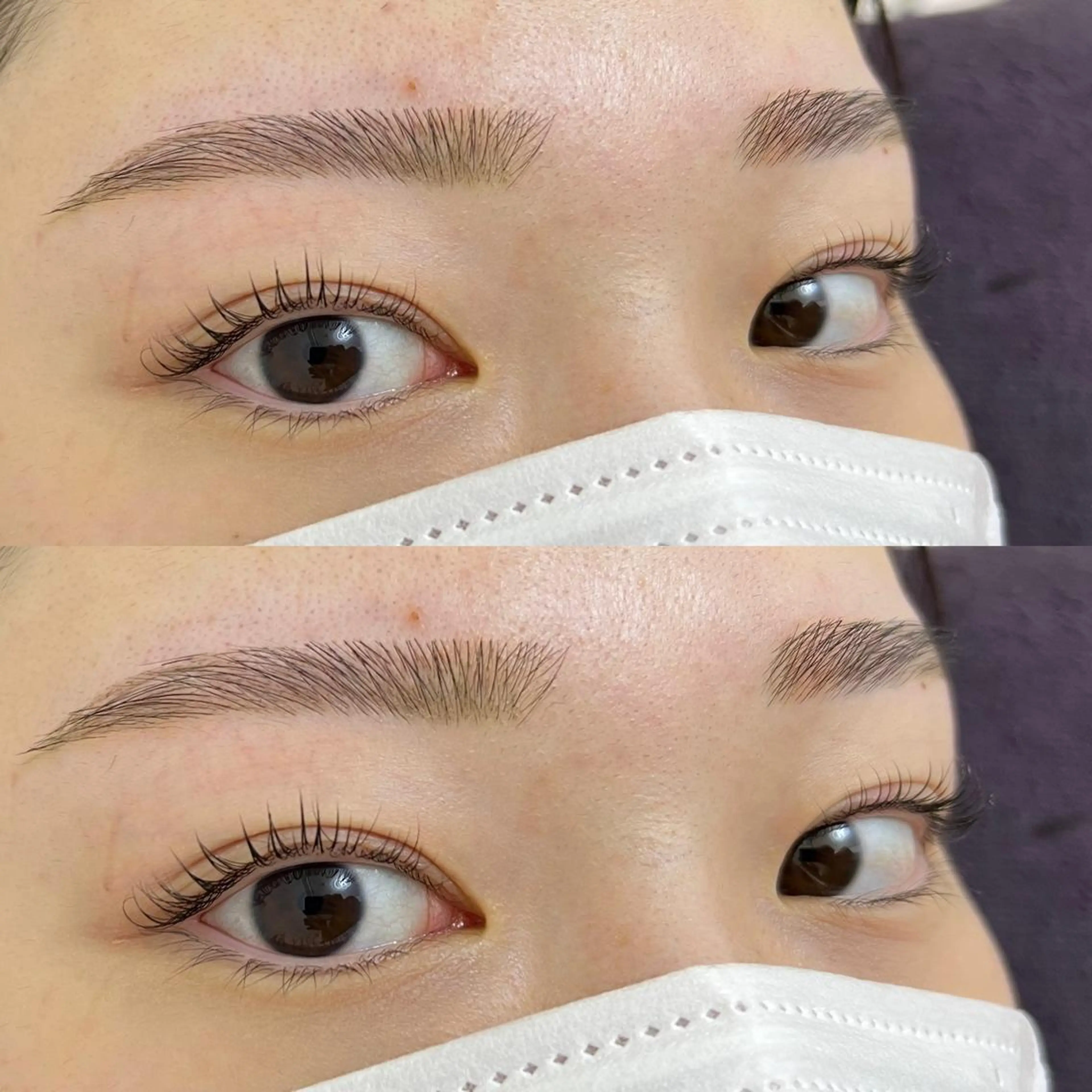 マツエク・マツパ アイブロウ 眉毛ワックス脱毛 一重×まつ毛パーマ 💎似合わせアイ 💎木津れいらのマツエク・マツパデザイン