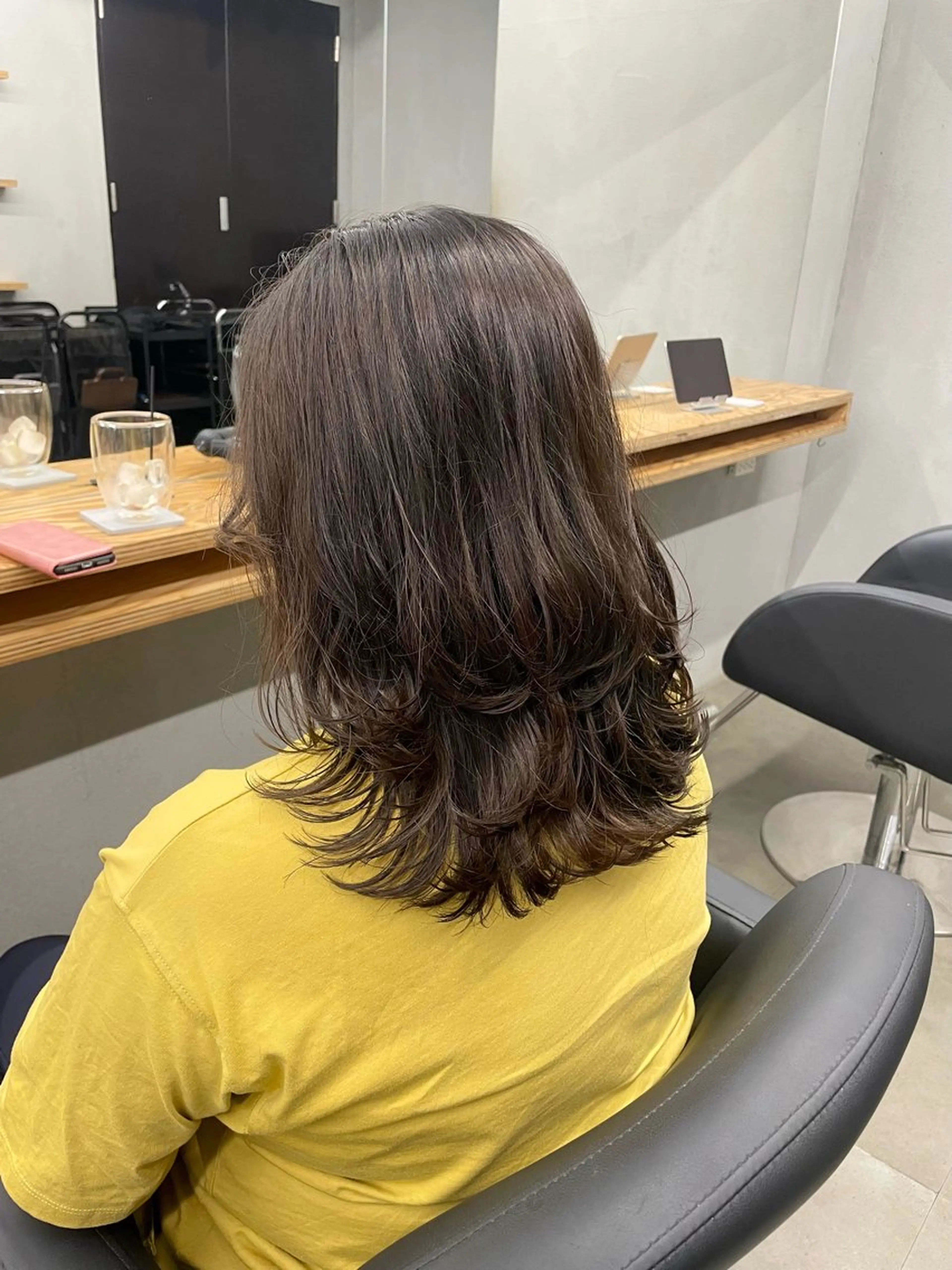 ミディアム カット ヘアカラー トリートメント ひより ／Nのヘアスタイル