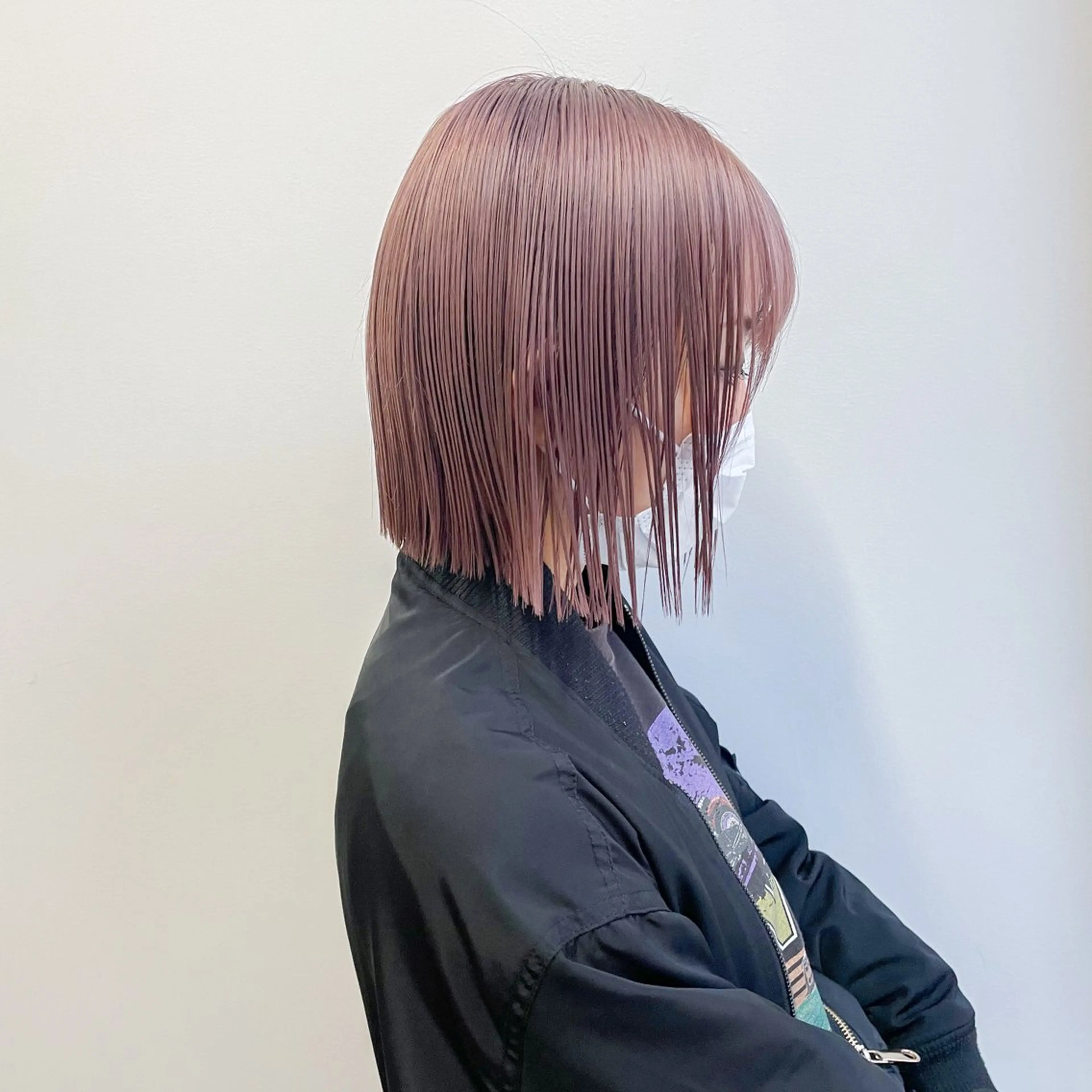 ショート カラー ベージュカラー ブリーチ ケアブリーチ ピンクカラー ピンクベージュ カット ヘアカラー Takuma Suzuki中目黒のヘアスタイル
