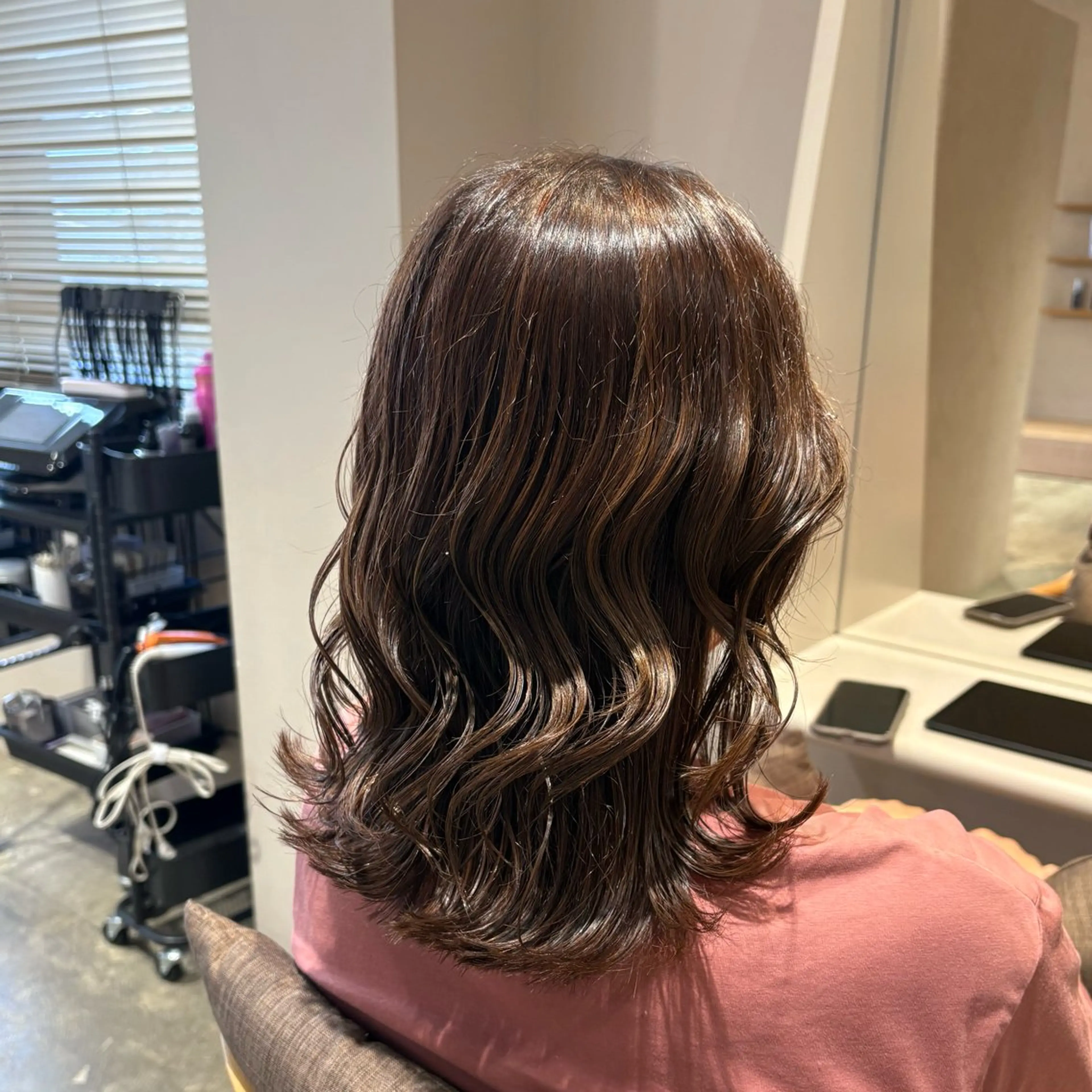 ミディアム ヘアカラー hair make ONE006所属・SAoRi/カット/ ブリーチ/カラーのヘアスタイル