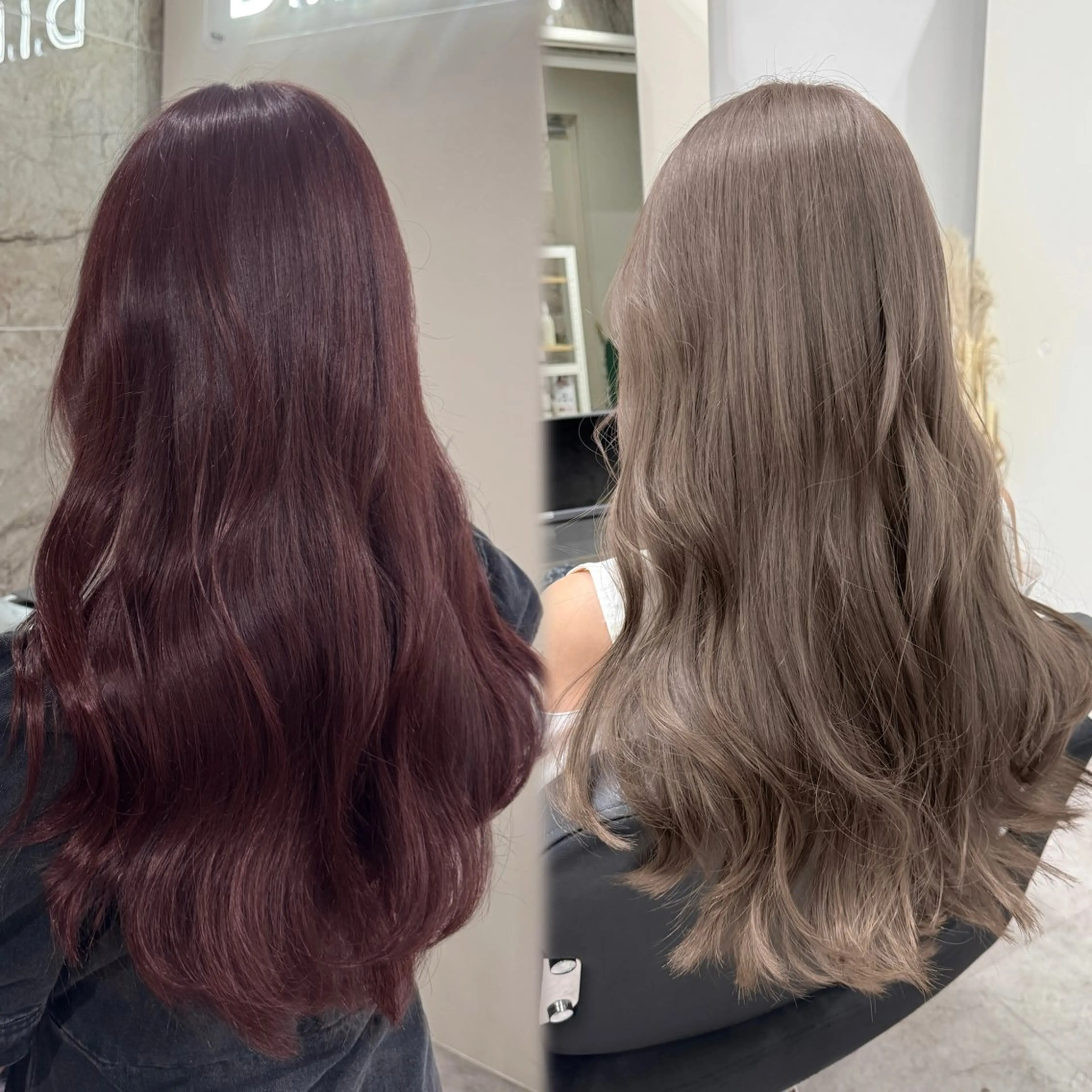 🌈🦄🩵更なる透明感◎【ブリーチ無しダブルカラー＋ミルボン2step】🫧#韓国の写真