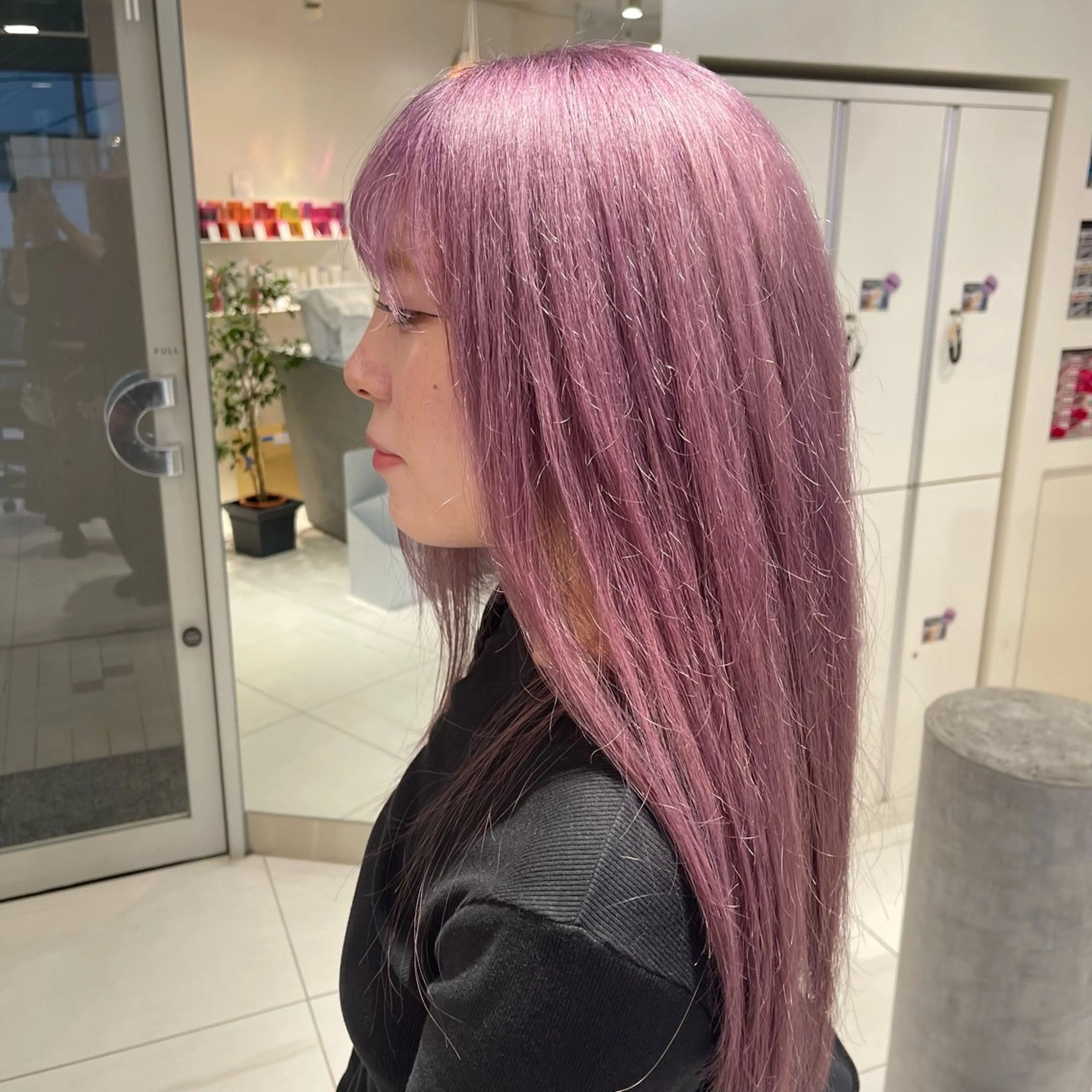 ロング カラー ブリーチ ラベンダーカラー ラベンダーピンク ピンクカラー 由比藤理子 ブリーチカラー🌈のヘアスタイル