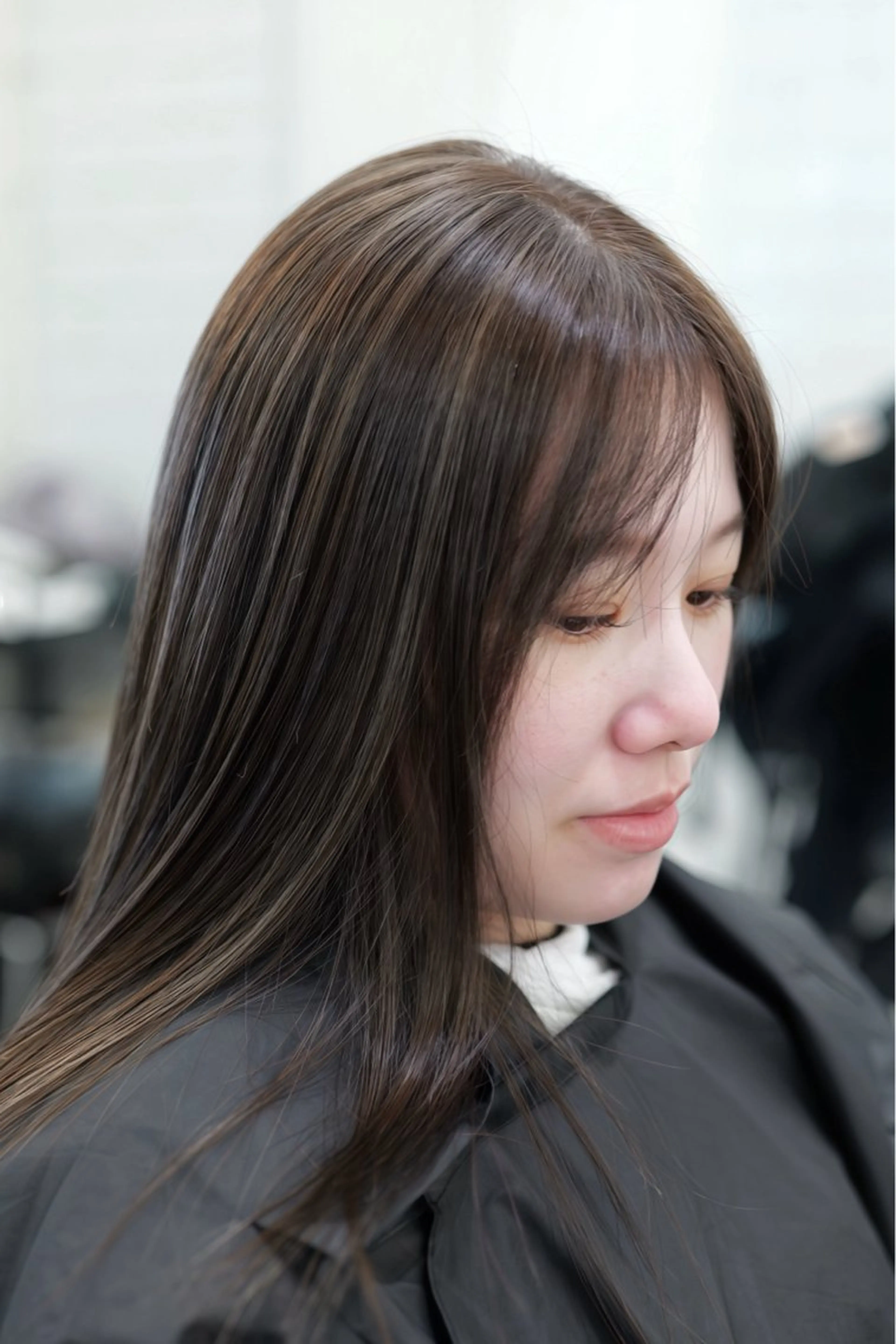 ロング 縮毛矯正 縮毛矯正 トリートメント 白髪ぼかし 👒堀江・ヨンスクのヘアスタイル