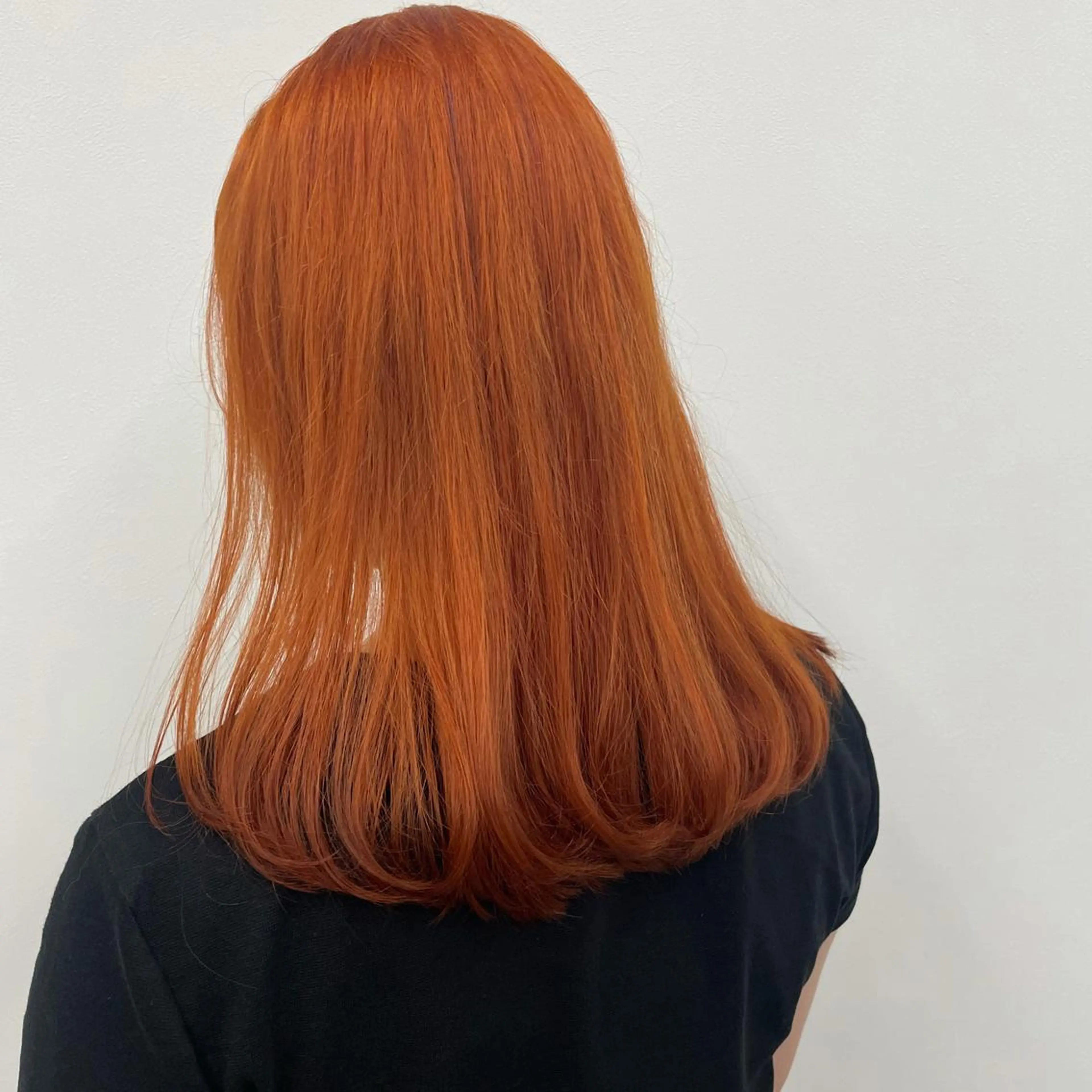 セミロング カラー オレンジ 渋谷指名1位💖 カラーの達人❣️のヘアスタイル