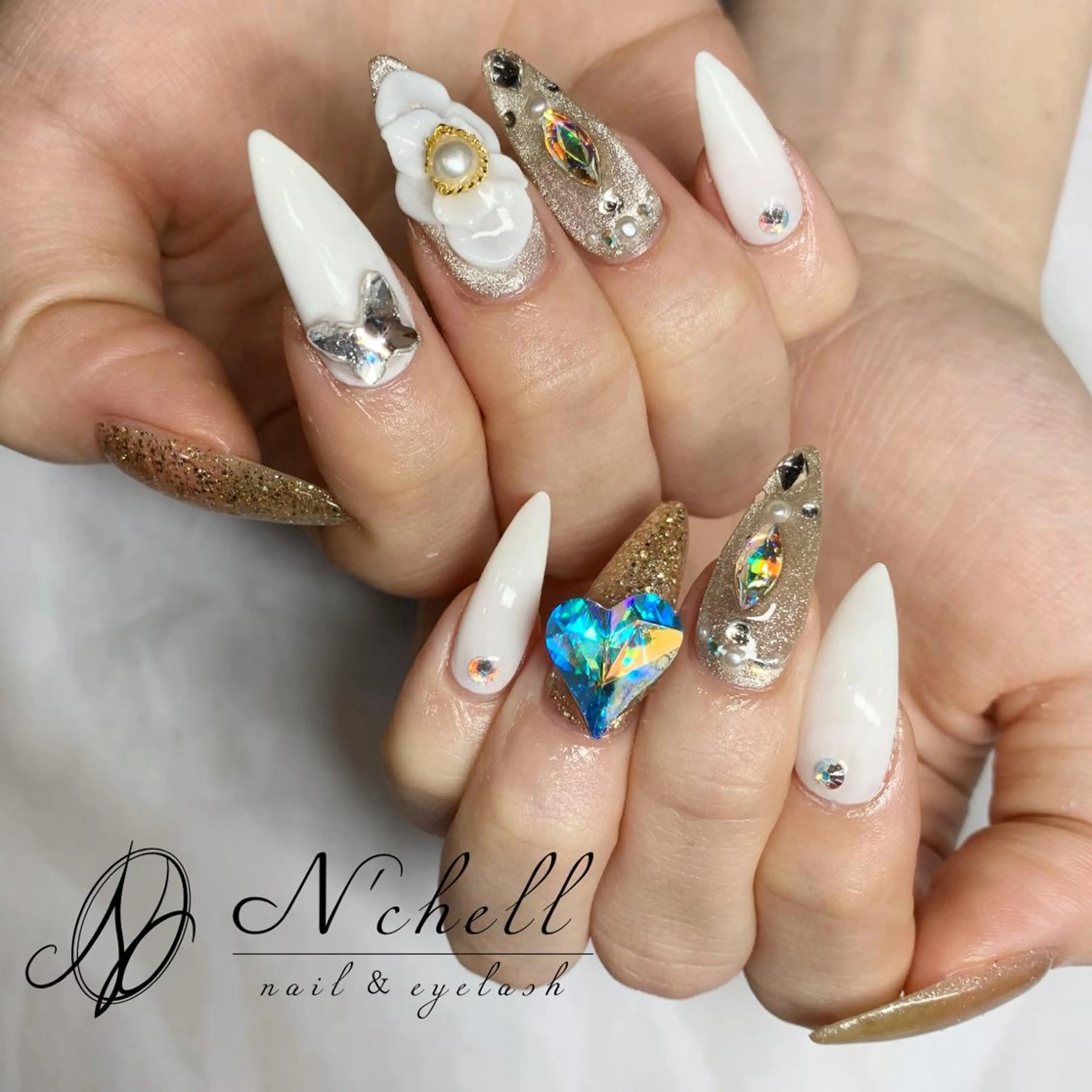 ネイル ブライダルネイル ハンドネイル Nailist Minekiのネイルデザイン