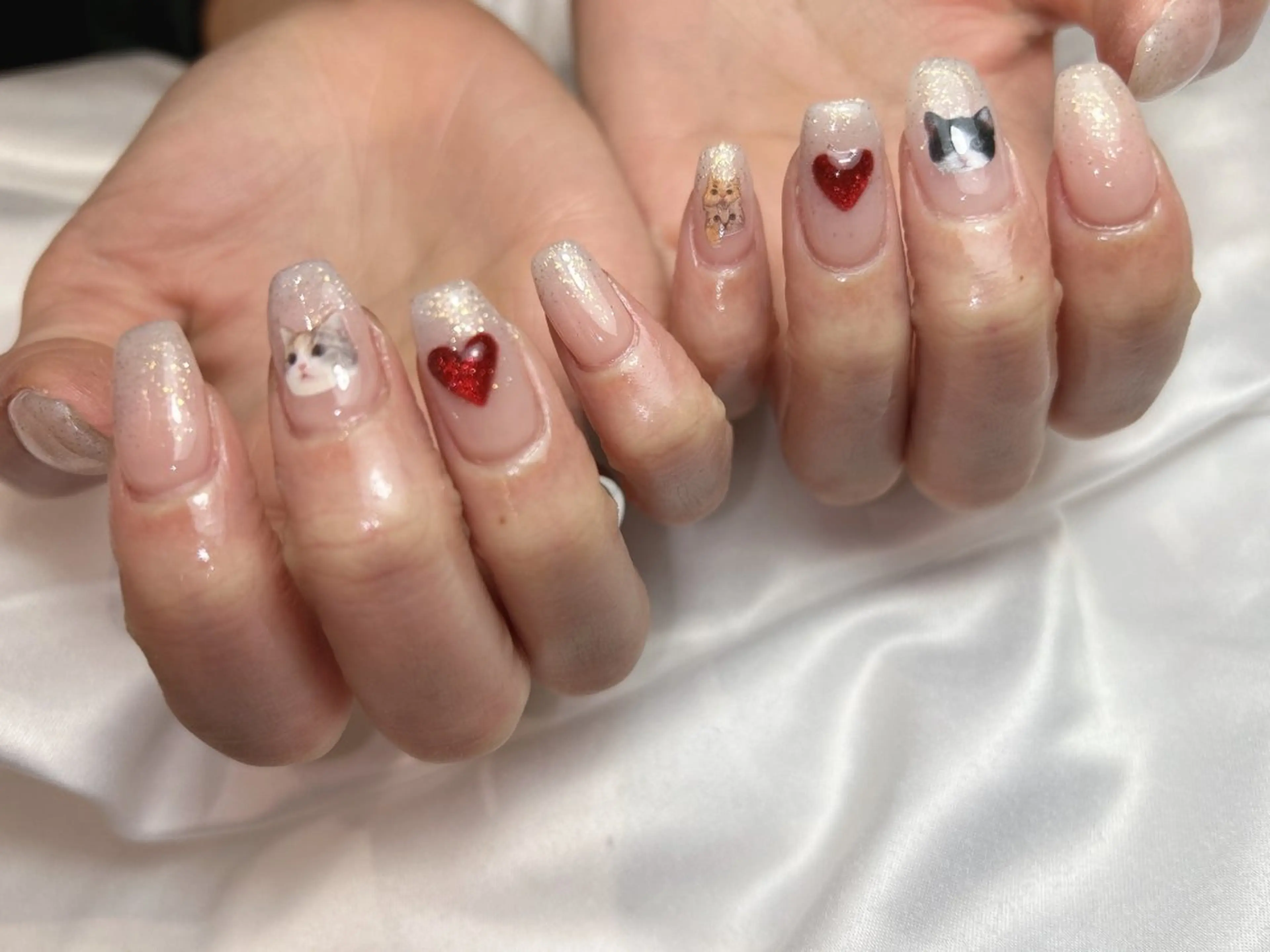 ネイル ハート ハンドネイル フットネイル tote. sumileのネイルデザイン