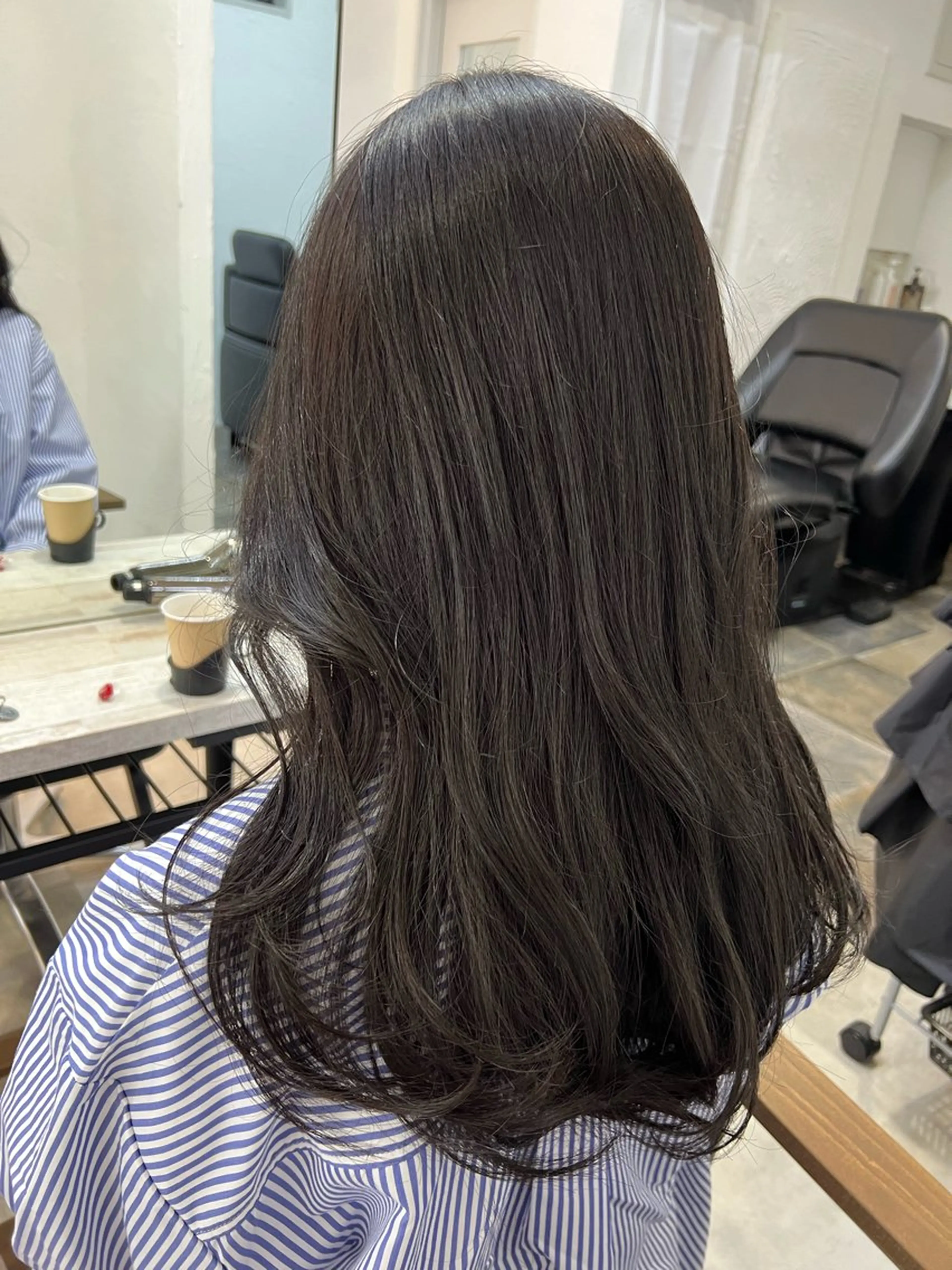 セミロング カラー 🥀韓国ヘア🥀 宮津真菜のヘアスタイル