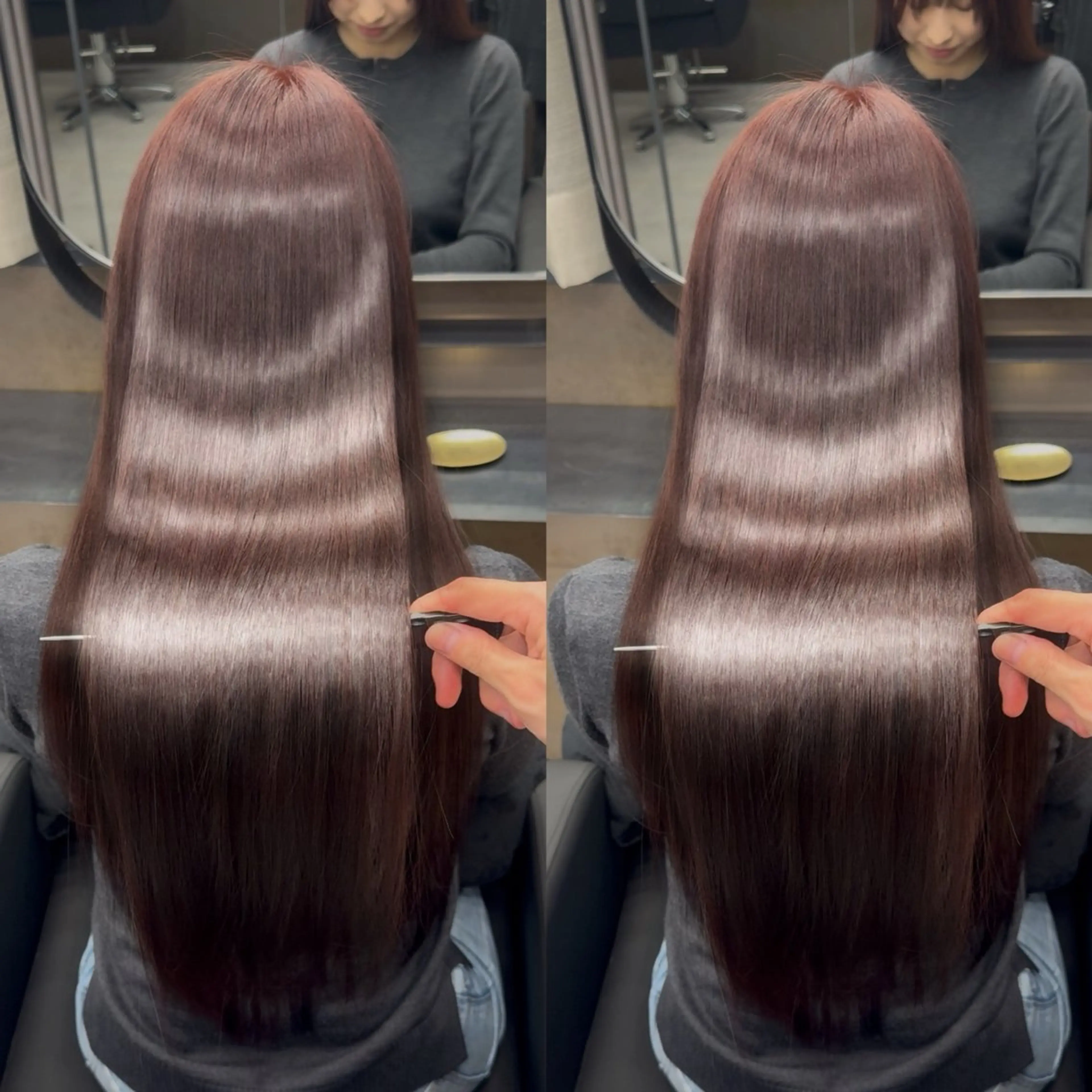 ロング カラー ブリーチ 髪質改善 縮毛矯正 トリートメント カット ヘアカラー トリートメント 新宿/髪質改善支持率 No.1💍yasuのヘアスタイル