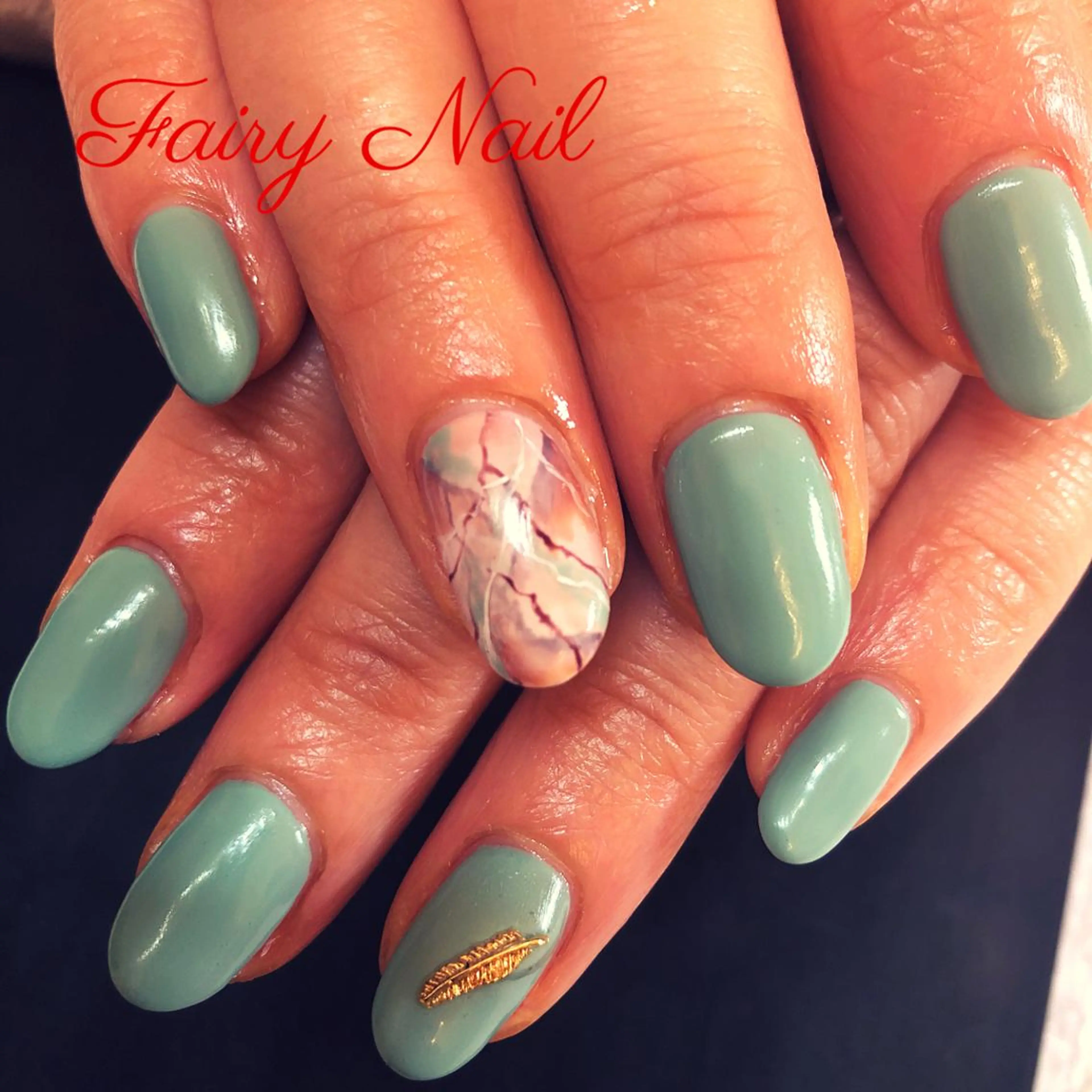 ネイル 大理石ネイル(マーブル) ワンカラーネイル Fairy Nail所属・Fairy nailのネイルデザイン