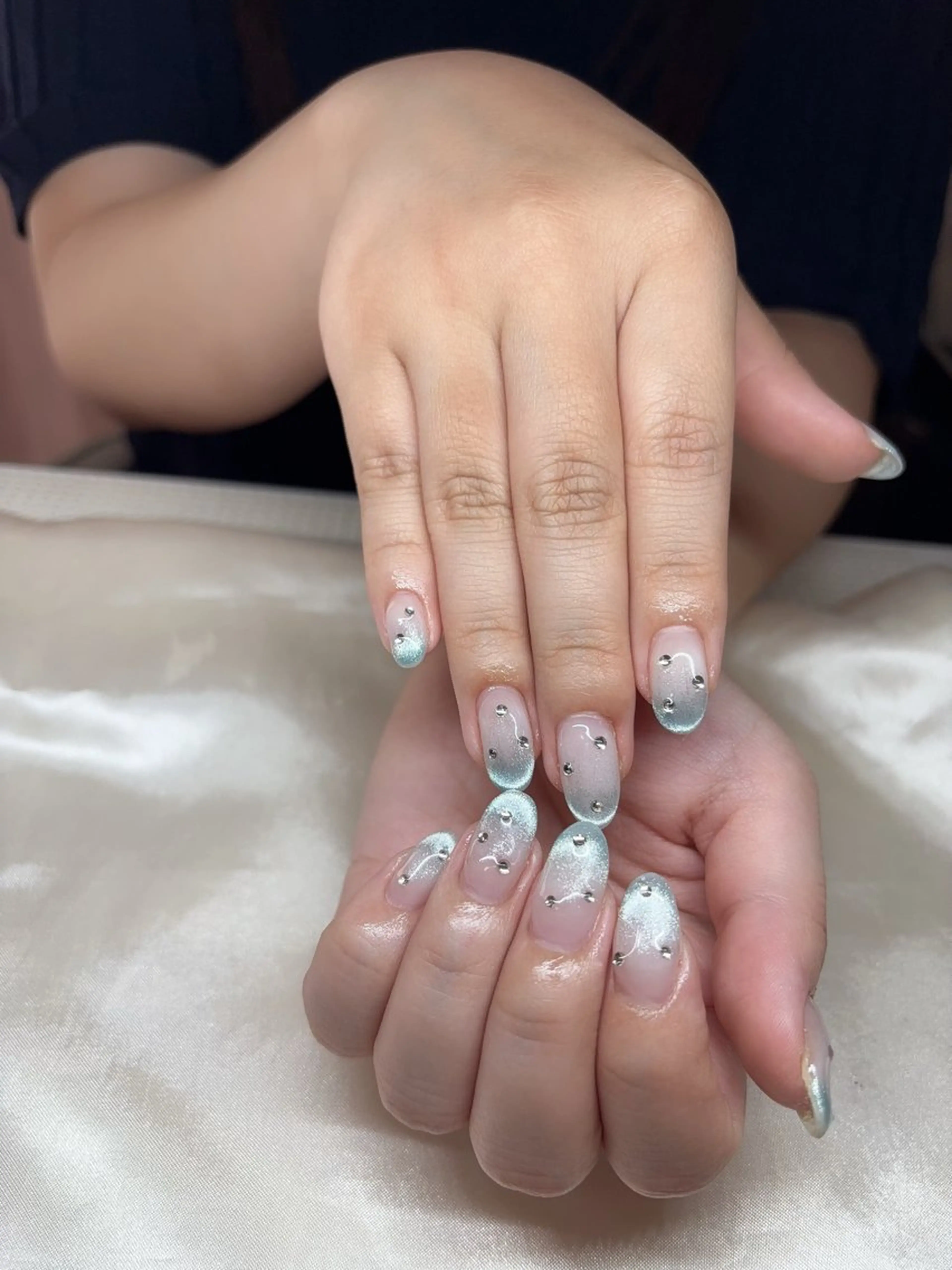 ネイル 韓国ネイル 持ち込み ニュアンスネイル ネイルチップ ハンドネイル TABI ANA.CHUOのネイルデザイン