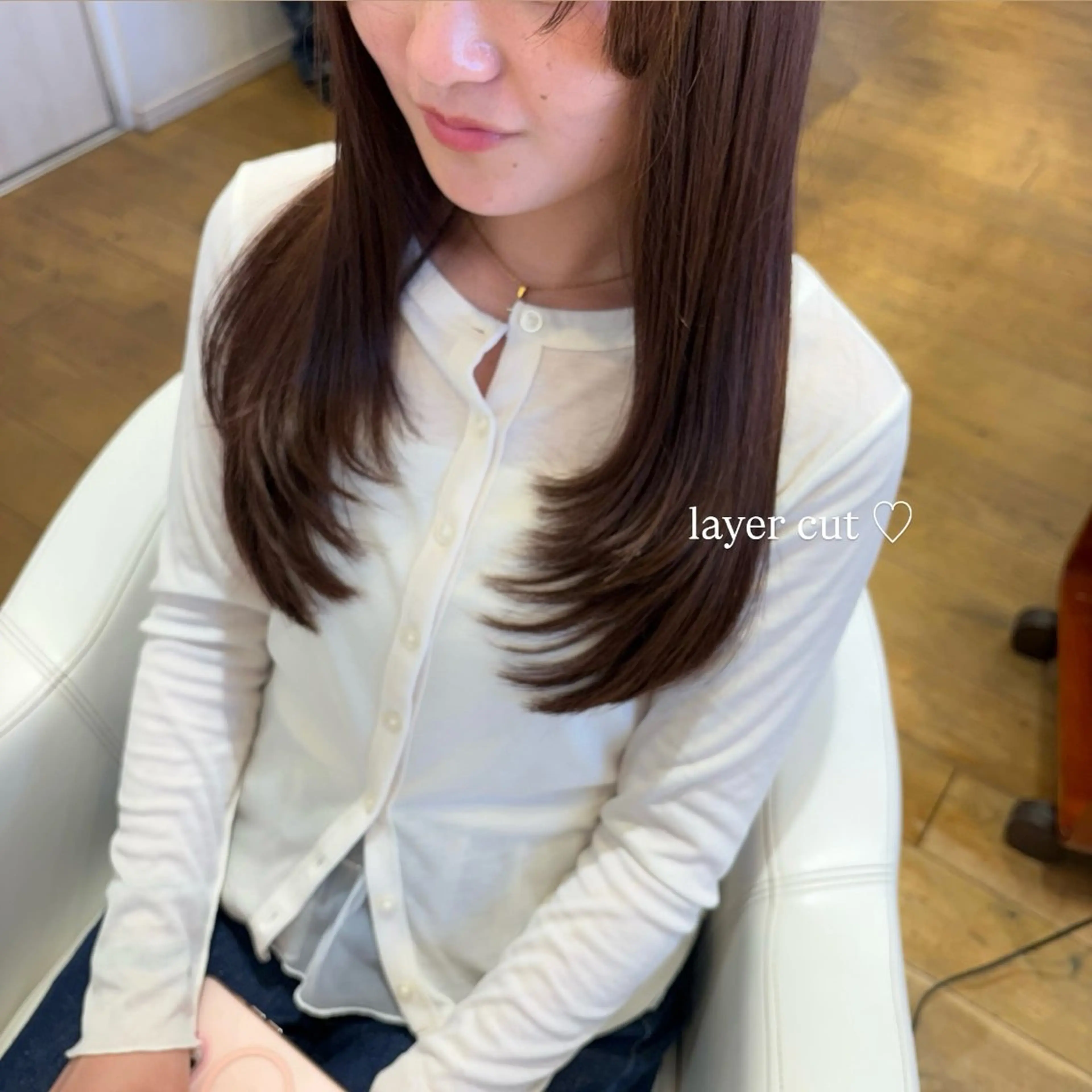 ロング カラー ピンクカラー レイヤーカット カット ヘアカラー 🫧 河内 瑠莉  🫧のヘアスタイル