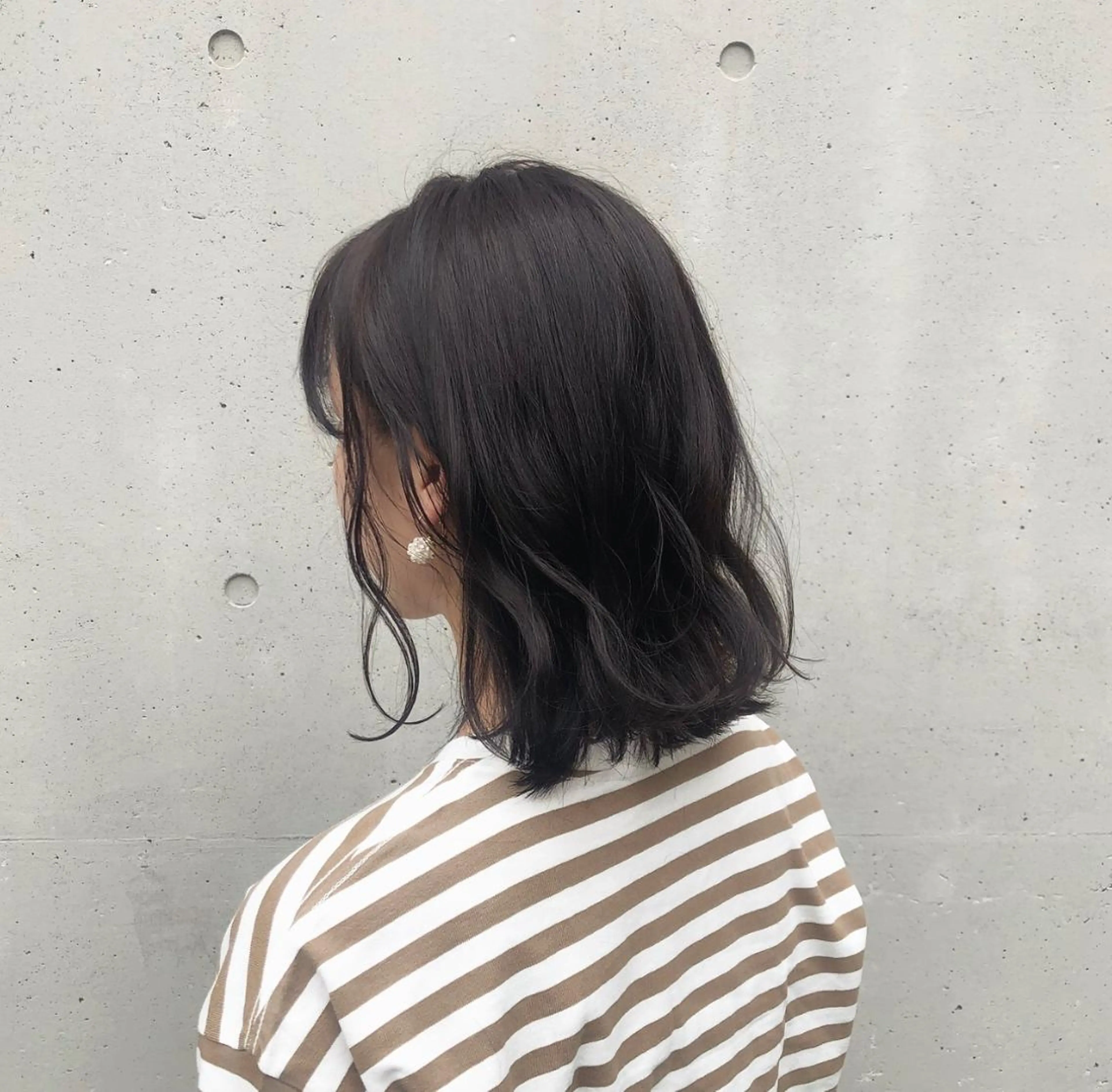 ミディアム カラー ヘアアレンジ グレージュ ヘアカラー トリートメント 酸性縮毛矯正🧴韓国 レイヤー/髪質改善のヘアスタイル