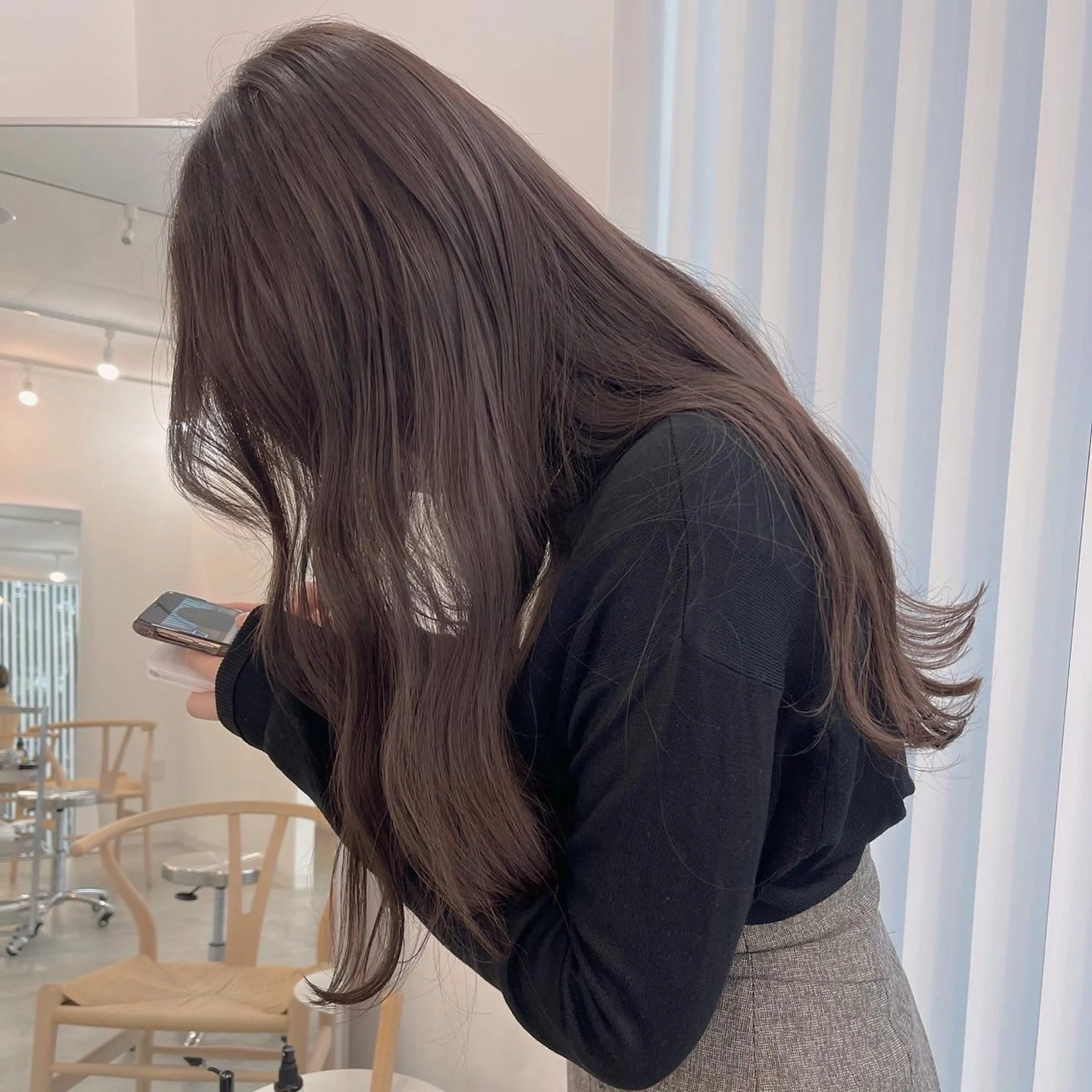 ロング カラー ダブルカラー グレージュ ラベンダーカラー ヘアカラー トリートメント 高橋大樹/グレージュ 透明感カラー/表参道のヘアスタイル