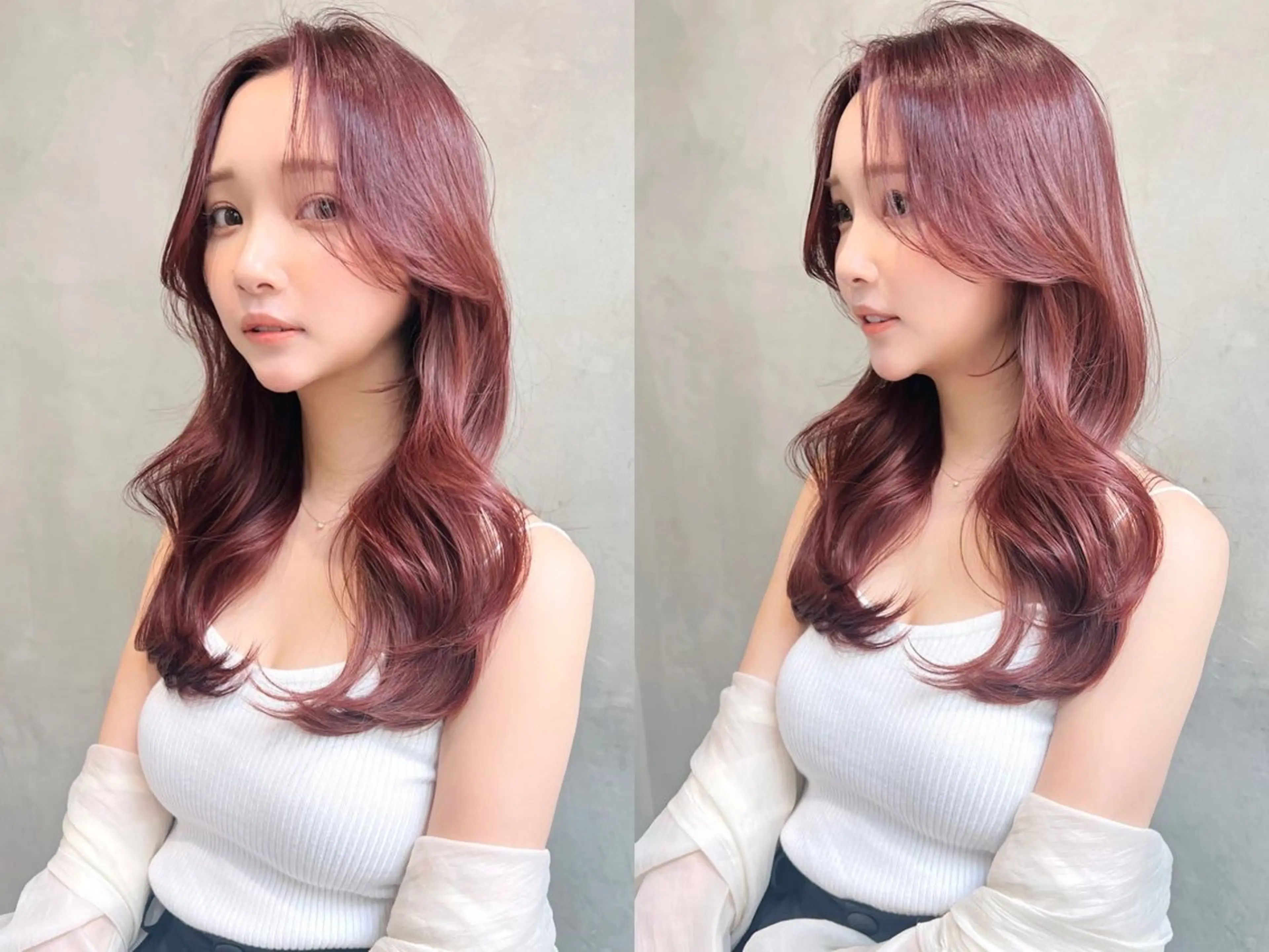 セミロング カラー Ameri所属・艶髪／韓国ヘア🎀 Kanon︎︎⁺.のヘアスタイル